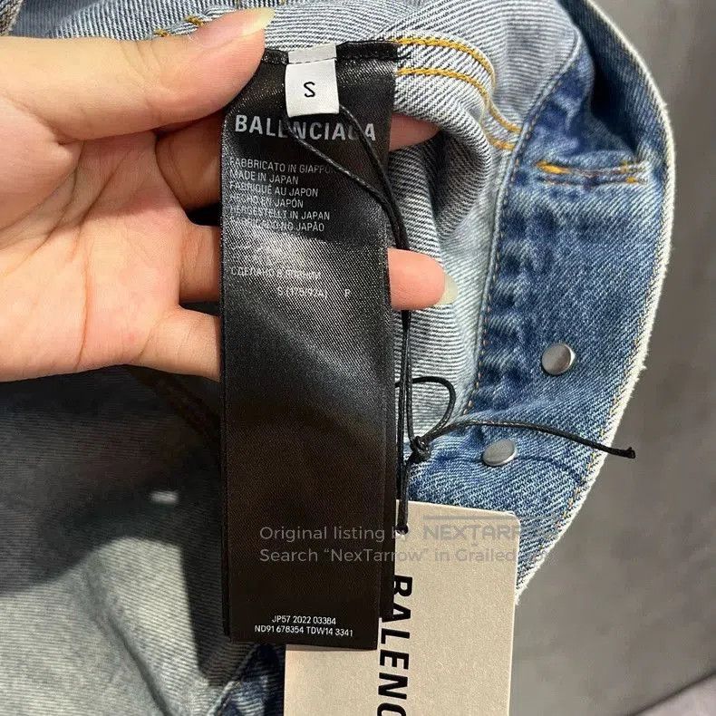 Balenciaga Balenciaga Blue Denim Hooded Jacket. Size US S / EU 44-46 / 1 - 3 Thumbnail