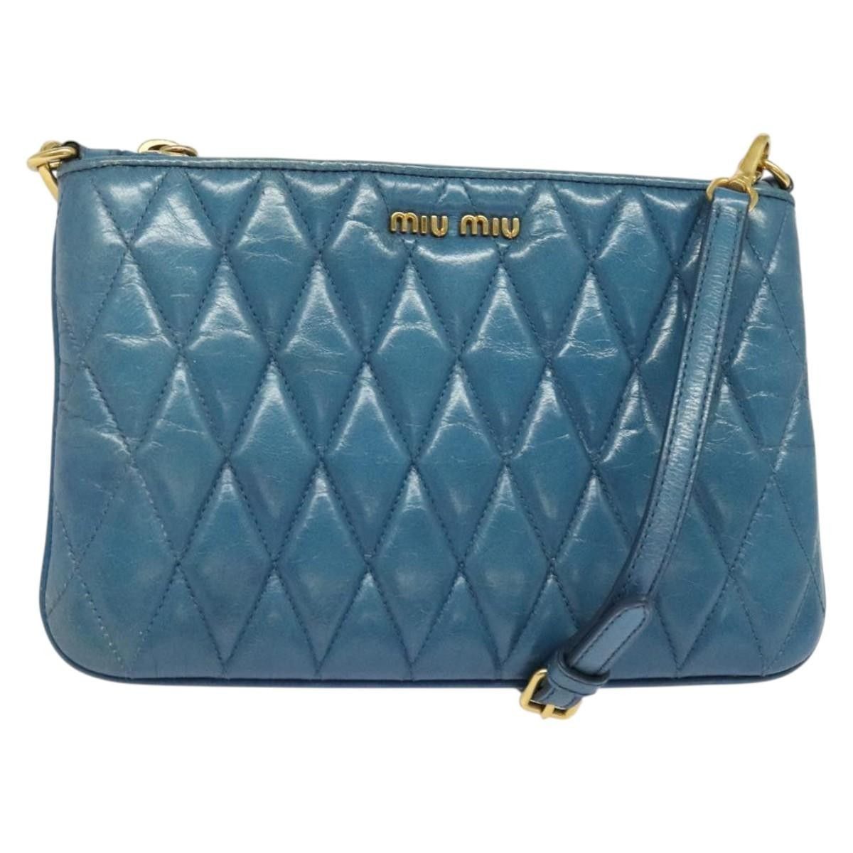 Miu Miu Miu Miu Zip Wristlet Pouch Matelasse Leather Size ONE SIZE - 1 Thumbnail