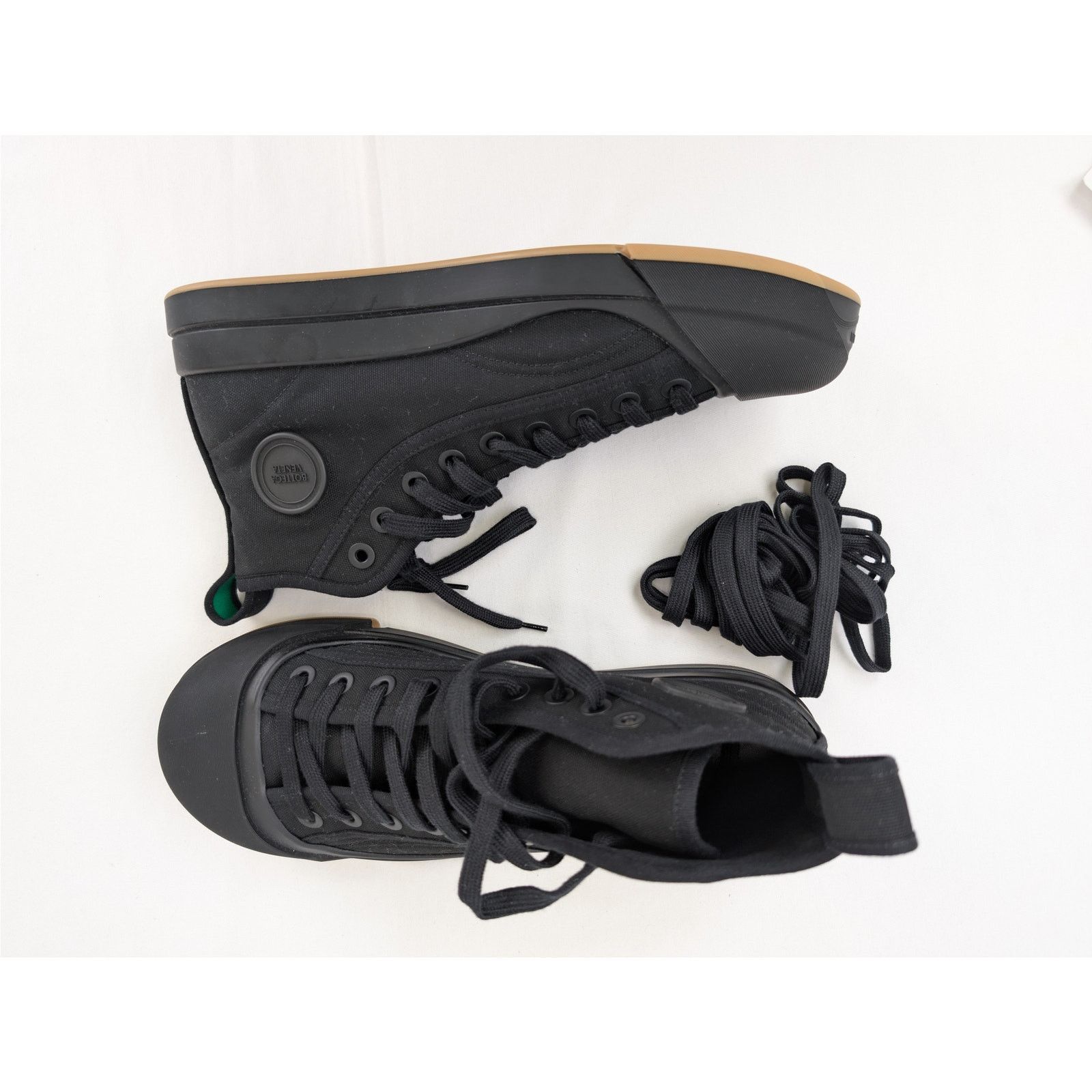 Bottega Veneta o1rshd1 Canvas Vulcan Sneaker in Black Size US 9 / EU 42 - 14 Thumbnail