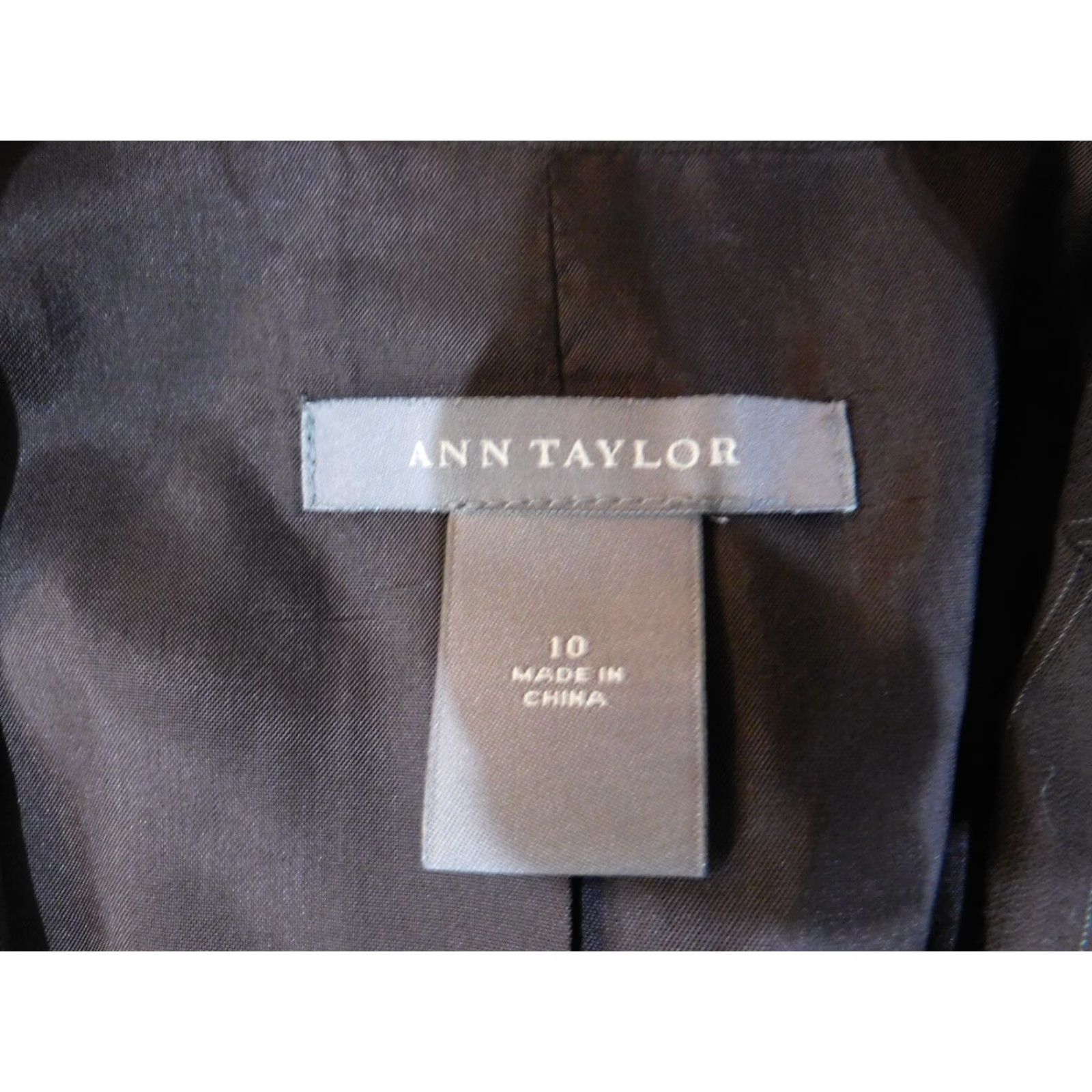 Ann Taylor Ann Taylor Blazer Jacket 10 Women Brown Wool Stripe Striped Knit Stretch Button Size L / US 10 / IT 46 - 7 Thumbnail