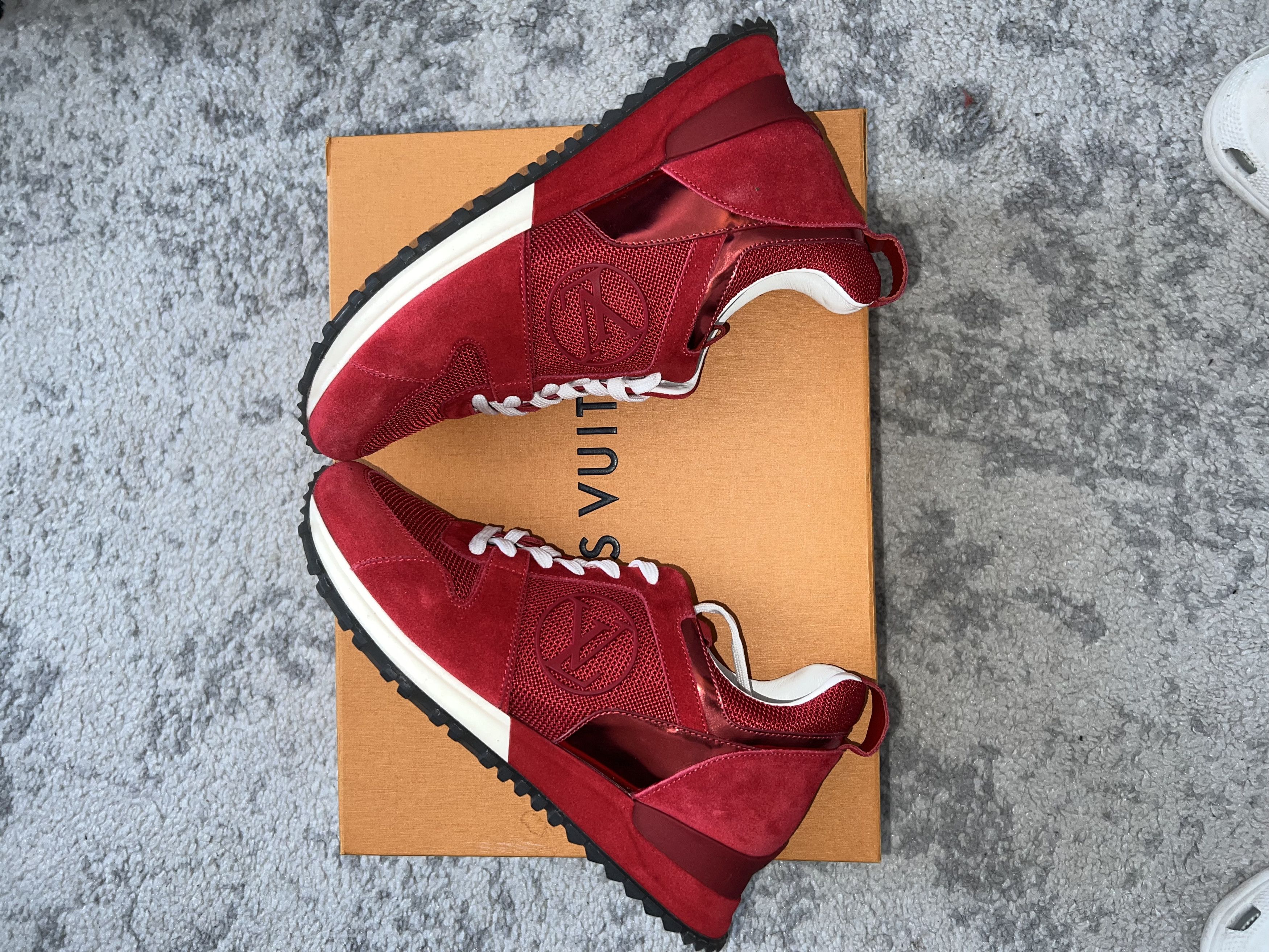 Louis Vuitton Suede Calfskin Run Away Platform Sneakers