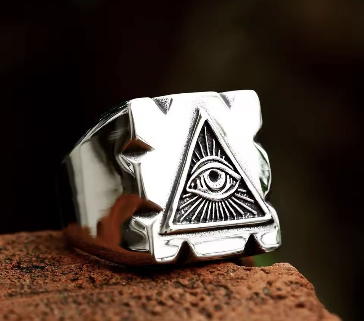 Jewelry × Vintage New Style 316L Stainless Steel Eye of Horus Ring Size ONE SIZE - 1 Thumbnail