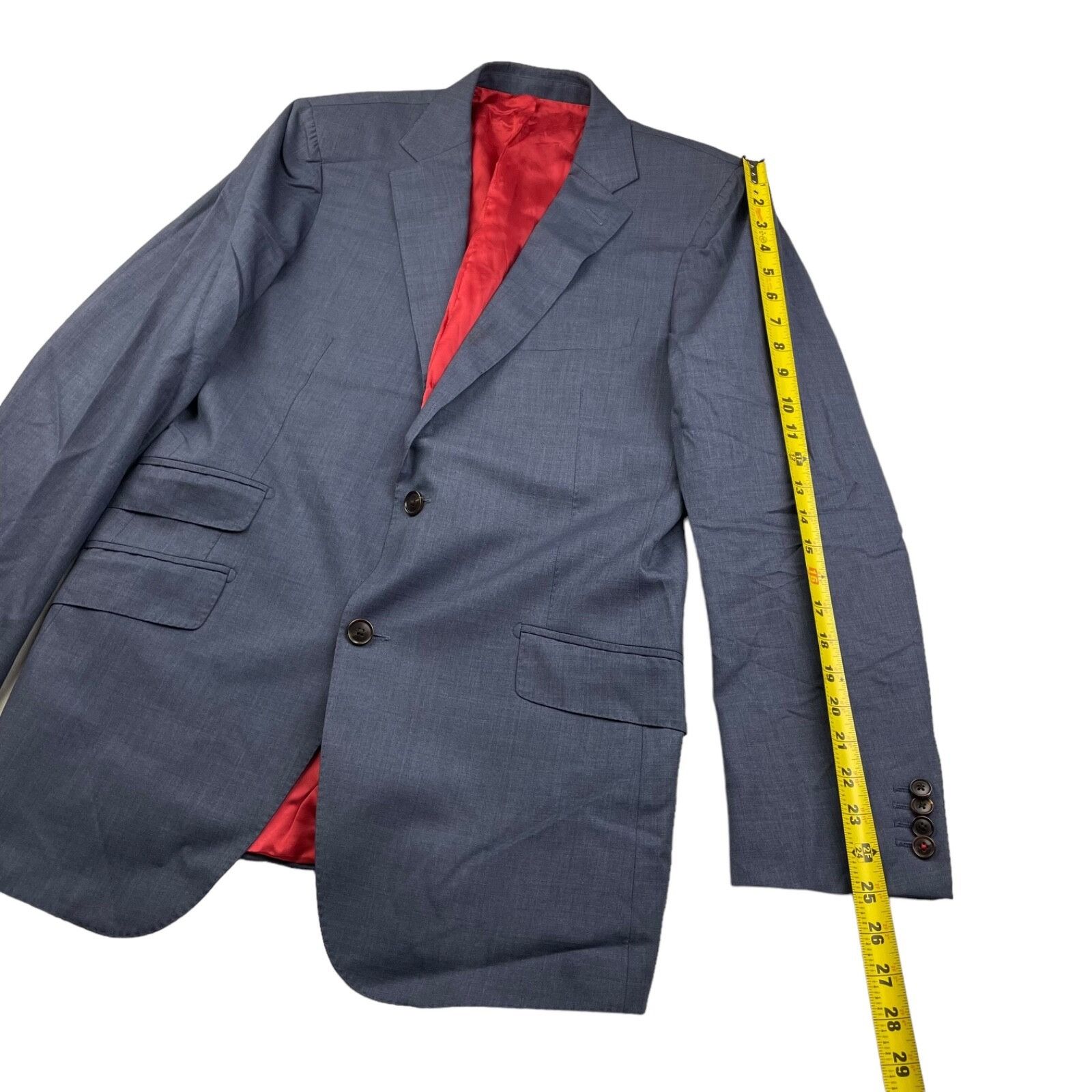 Suitsupply SuitSupply x E.Thomas Men’s 100% Wool 2-Button Blazer Navy B Size 40R - 10 Thumbnail