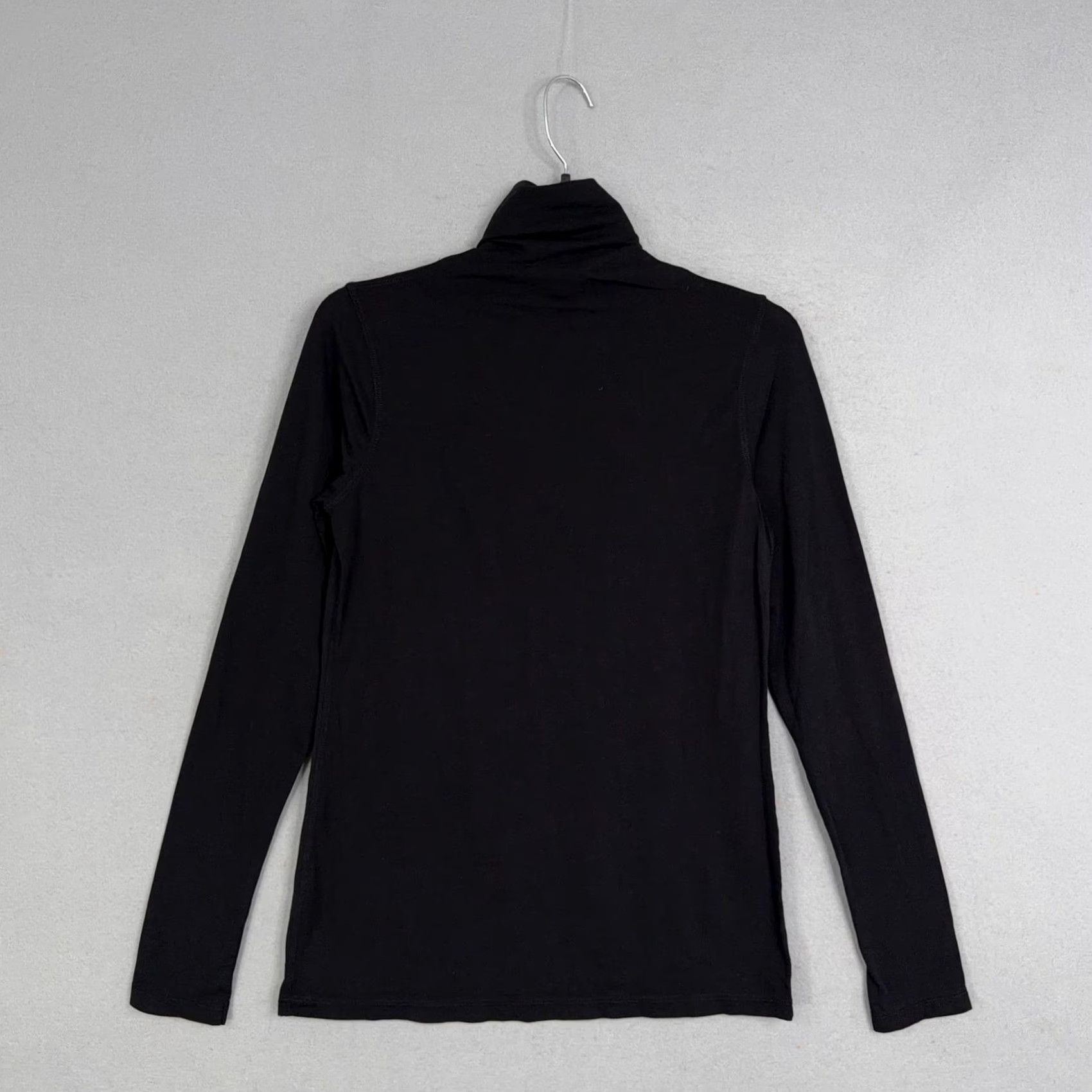 Vince Vince Shirt Womens Medium Black Pima Cotton Turtleneck Long Sleeve Stretch Top Capsule Size M / US 6-8 / IT 42-44 - 5 Thumbnail