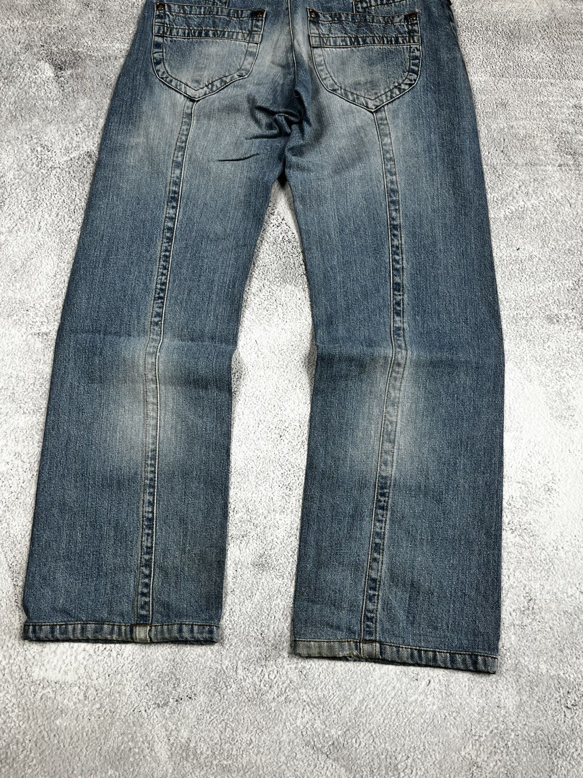 Just Cavalli × Roberto Cavalli × Vintage Y2K Baggy Tribal Tattoo Embroidered Jeans Size US 32 / EU 48 - 5 Thumbnail