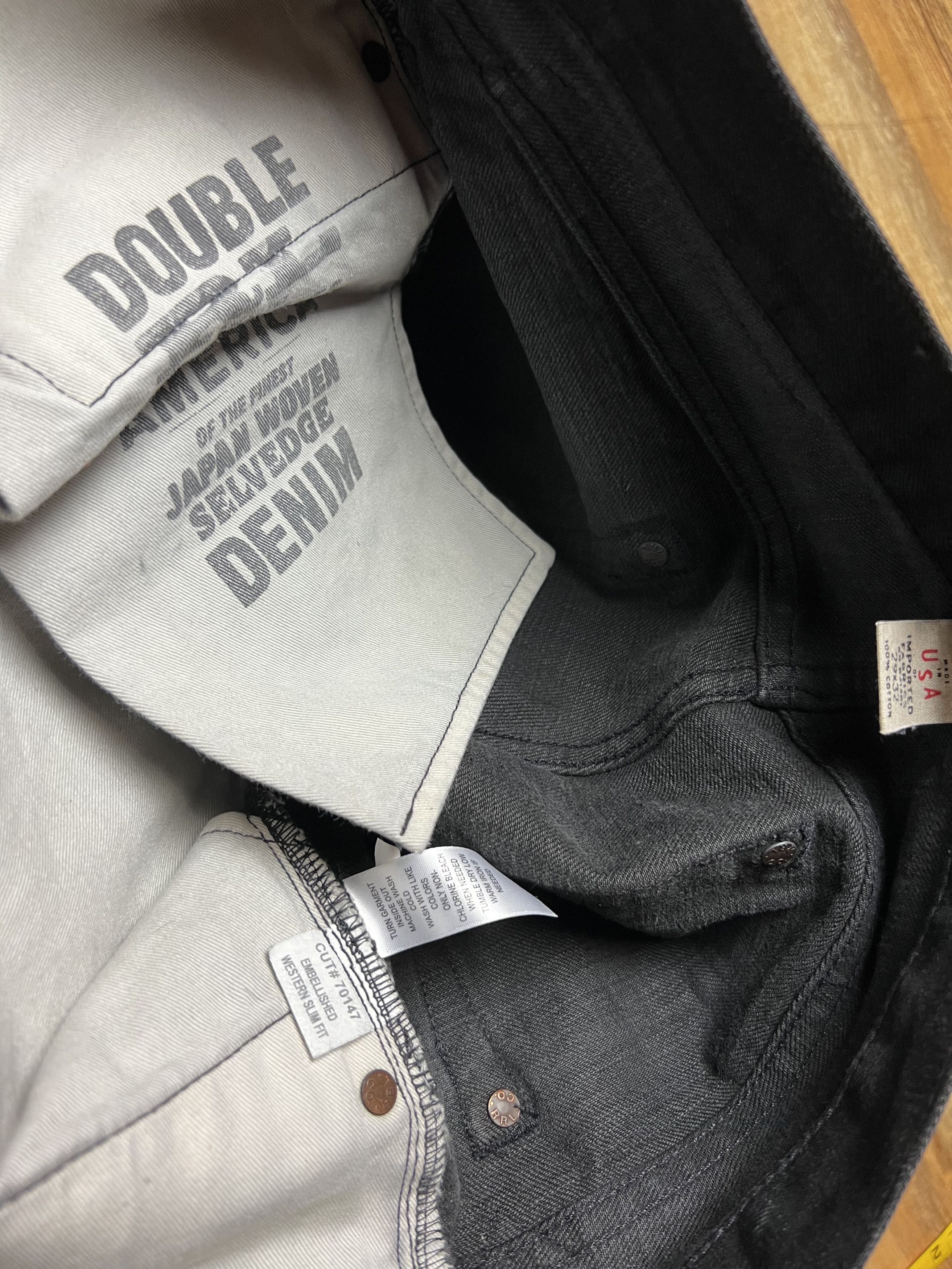 RRL Ralph Lauren Ralph Lauren Double RRL Studded Western Slim Fit Men's Jeans Size US 29 - 9 Thumbnail