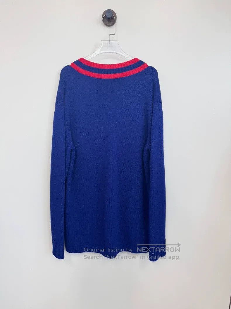 Gucci Gucci Blue animal letter embroidery logo knitted cardigan Size US S / EU 44-46 / 1 - 2 Thumbnail