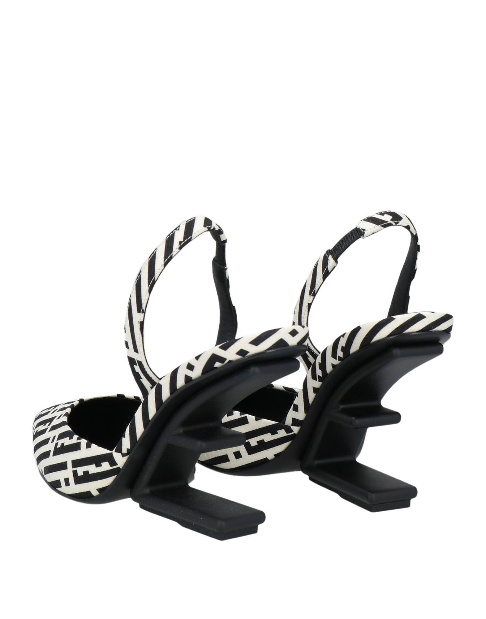 Fendi o1s1wg111025 First Slingback Pumps in White/Black Size US 6 / IT 36 - 3 Thumbnail