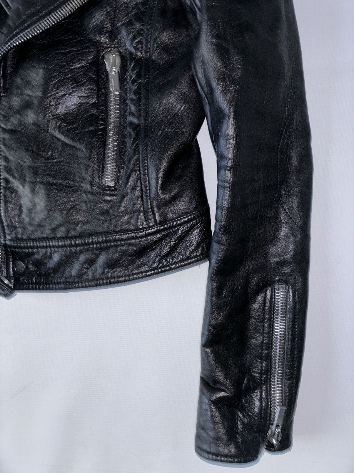 Balenciaga Balenciaga Distressed Leather Biker Jacket Size XS / US 0-2 / IT 36-38 - 5 Thumbnail