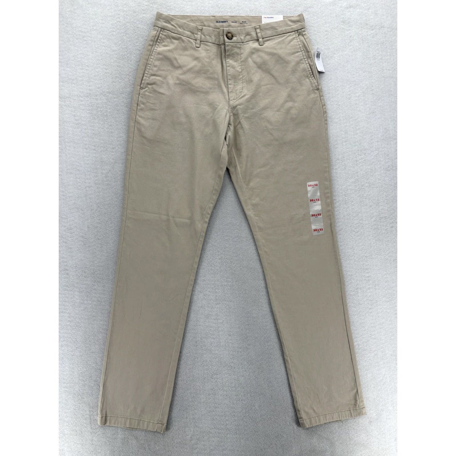 Old Navy Old Navy Pants Mens 30x32 Khaki Slim Built-In Flex Chino Casual Preppy Size US 30 / EU 46 - 2 Thumbnail