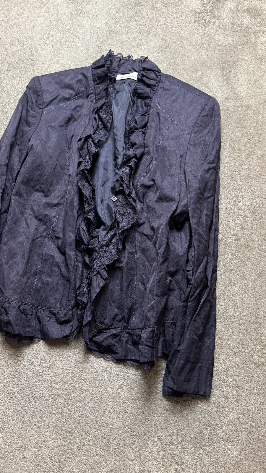 Le Grande Bleu (L.G.B.) If6was9 LGB Issey Miyake Vibe shirt ruffles buttons Blazer Size 48S - 3 Thumbnail