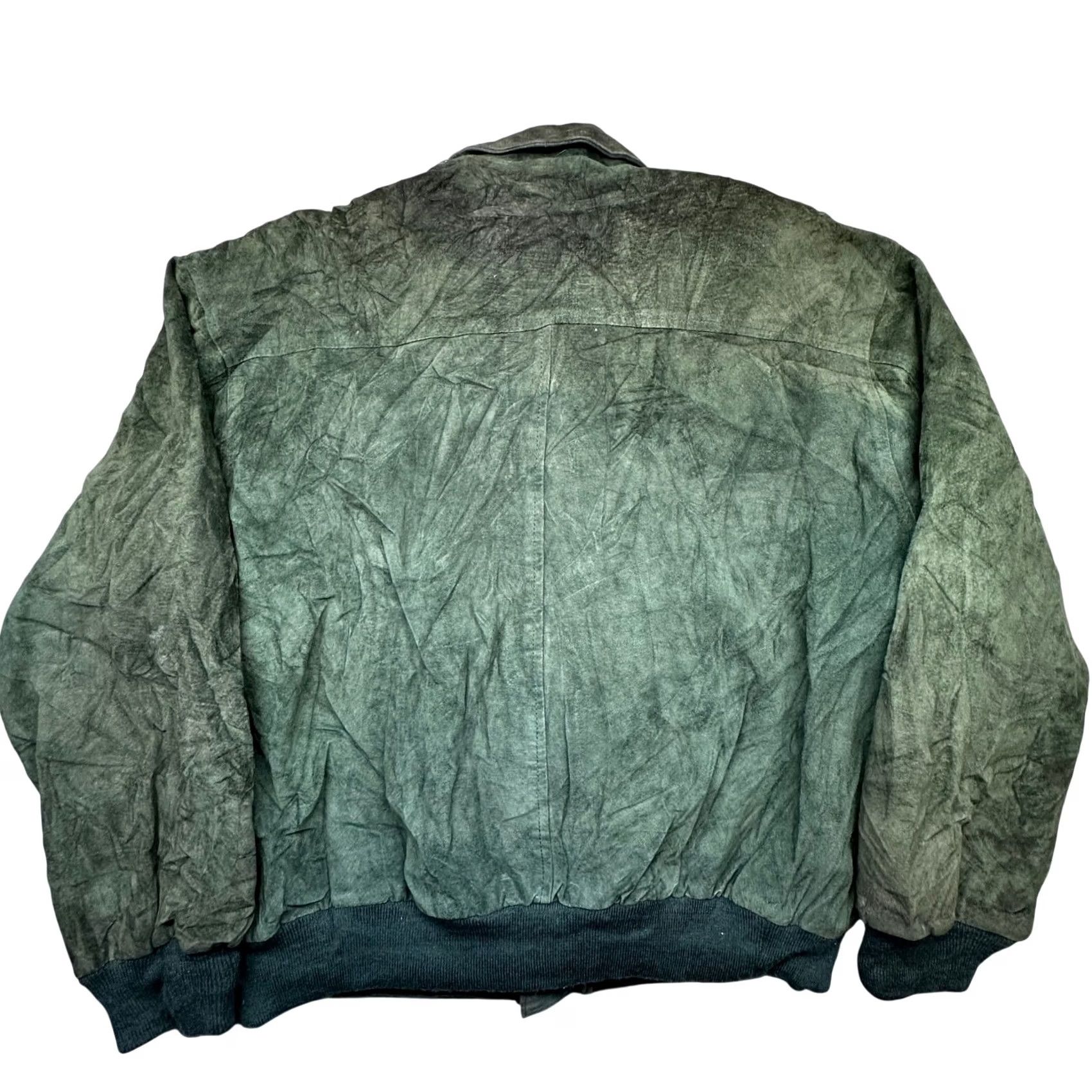 Vintage VINTAGE Repertoire Leather Bomber Aviator Flight Jacket Mens XL Green Map Lined Size US XL / EU 56 / 4 - 2 Thumbnail