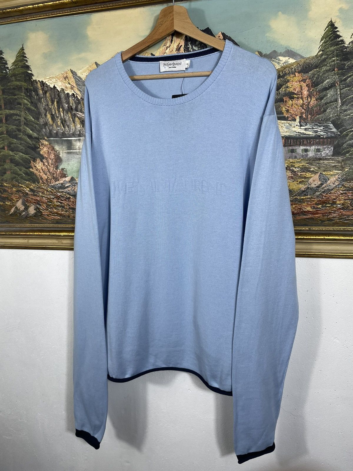 Vintage × Yves Saint Laurent YSL 00s Retro Jumper Pull Knitwear Luxury High End Designer Size US XL / EU 56 / 4 - 3 Thumbnail