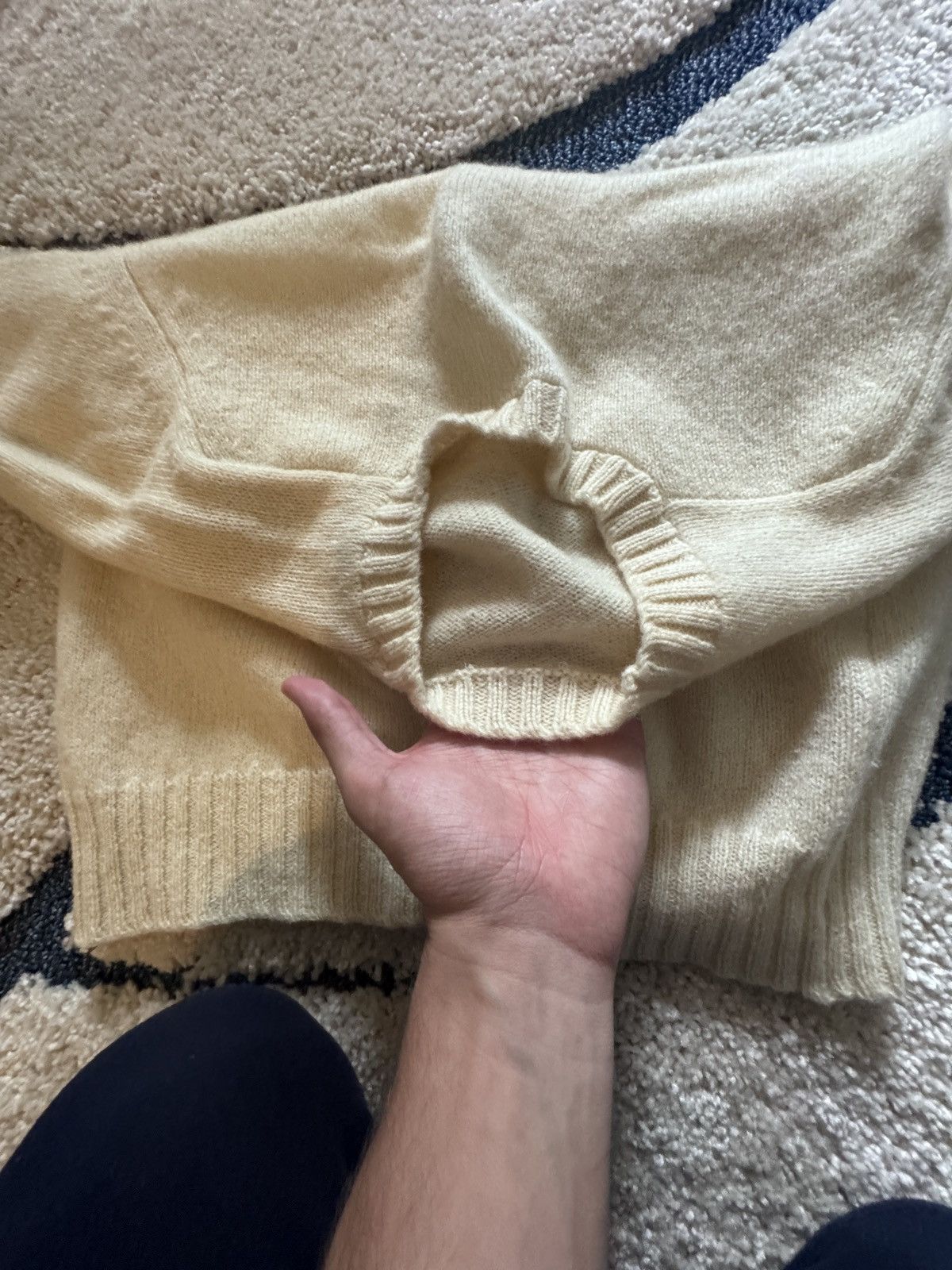 Vintage CREAM VINTAGE SWEATER Size US L / EU 52-54 / 3 - 3 Thumbnail