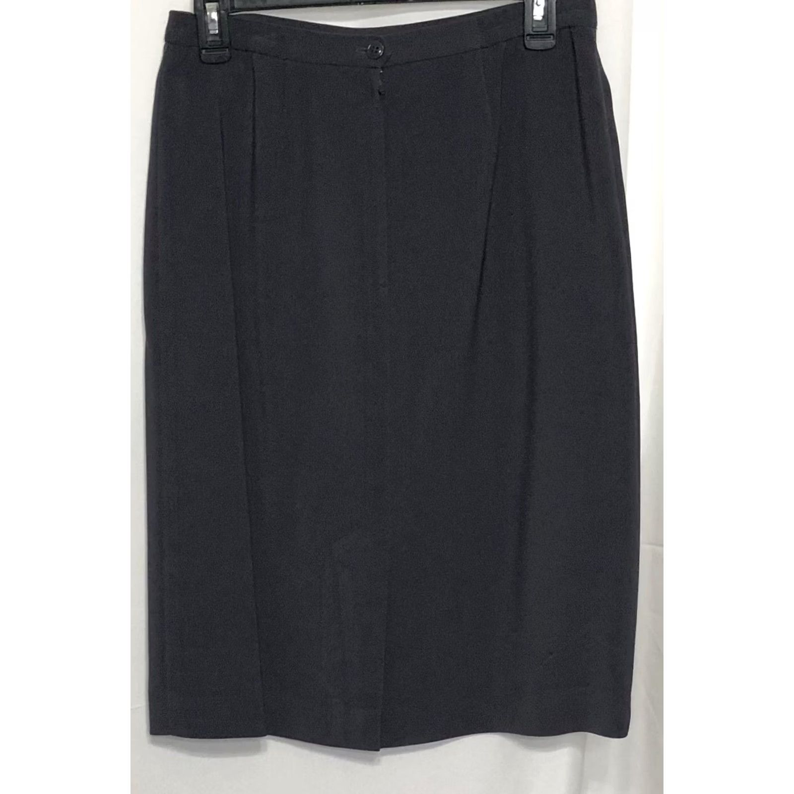 Vintage Le Suit Skirt Gray Lined Straight Knee Sz 8 career preppy office 28"W Size 30" / US 8 / IT 44 - 2 Thumbnail