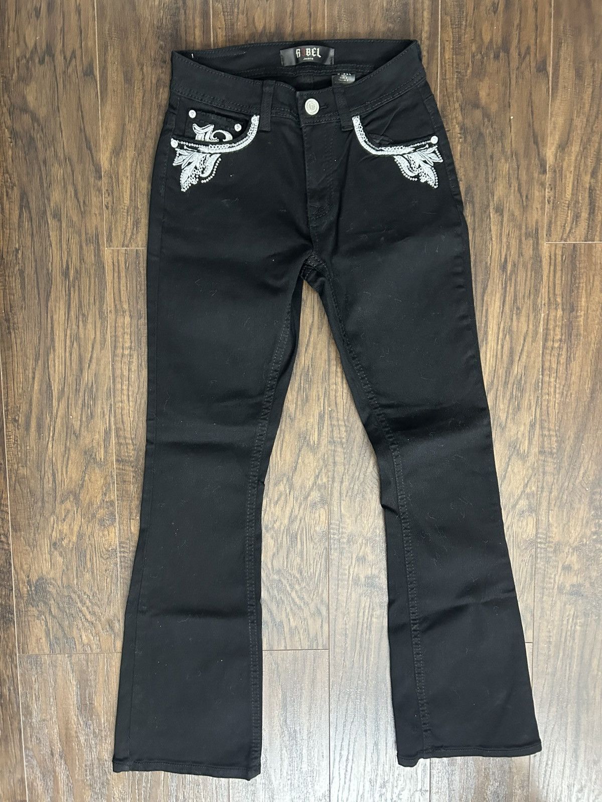 Other Embellished Rebel Bootcut Jeans Size 26" / US 2 / IT 38 - 1 Thumbnail