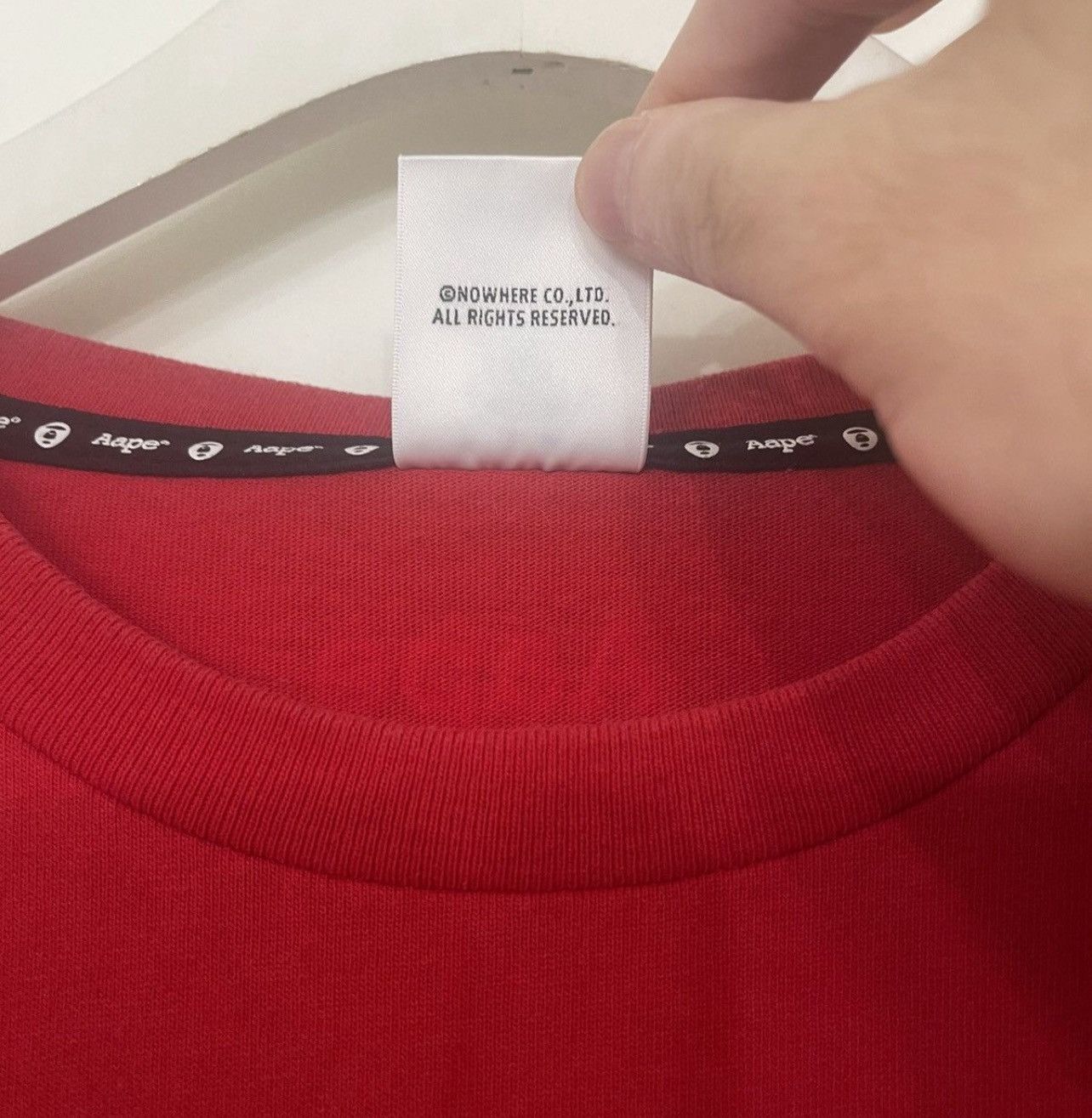 Aape AAPE BIG HEAD TEE RED SIZE LARGE Size US L / EU 52-54 / 3 - 4 Thumbnail