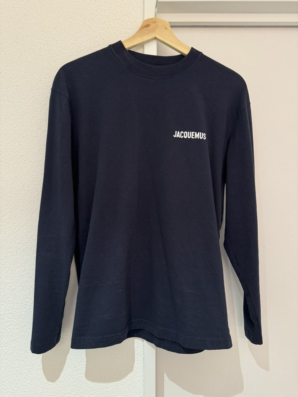 image of Jacquemus Long Sleeve T-Shirt in Blue, Women's (Size Small)