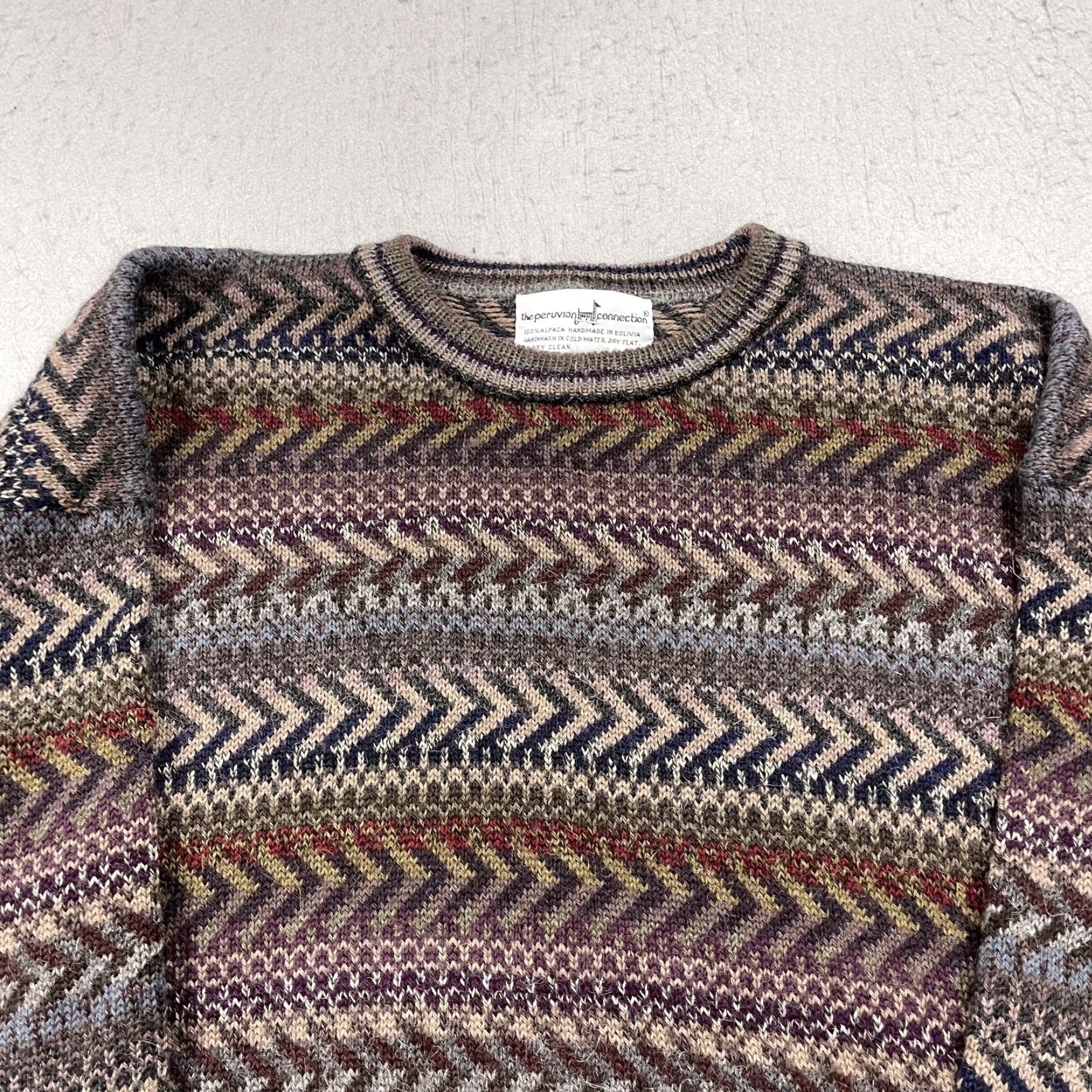 Vintage VINTAGE Peruvian Connection Sweater Mens XL 100% Alpaca Knit Aztec Grandpa Size US XL / EU 56 / 4 - 2 Thumbnail