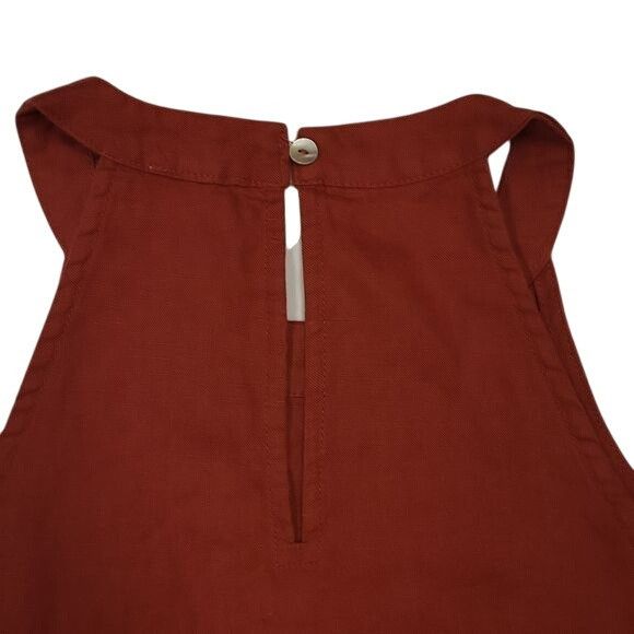Other Sigrid Olsen Linen Shift Dress Keyhole Back Rust Orange S Size S / US 4 / IT 40 - 10 Thumbnail