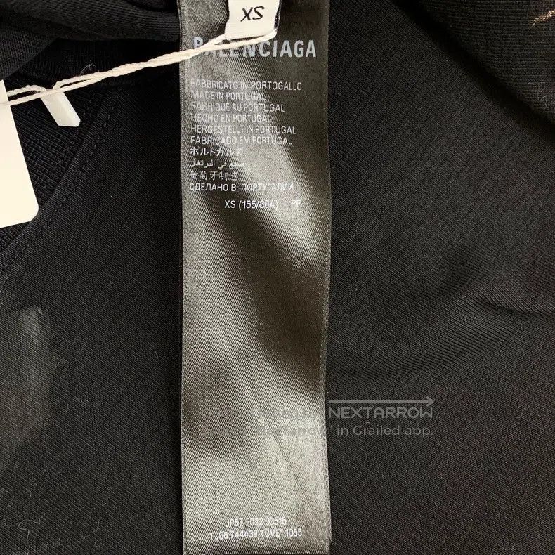 Balenciaga Balenciaga Black Mud-Dyed Sanskrit Logo Letter Cotton Roun Size US XS / EU 42 / 0 - 7 Thumbnail