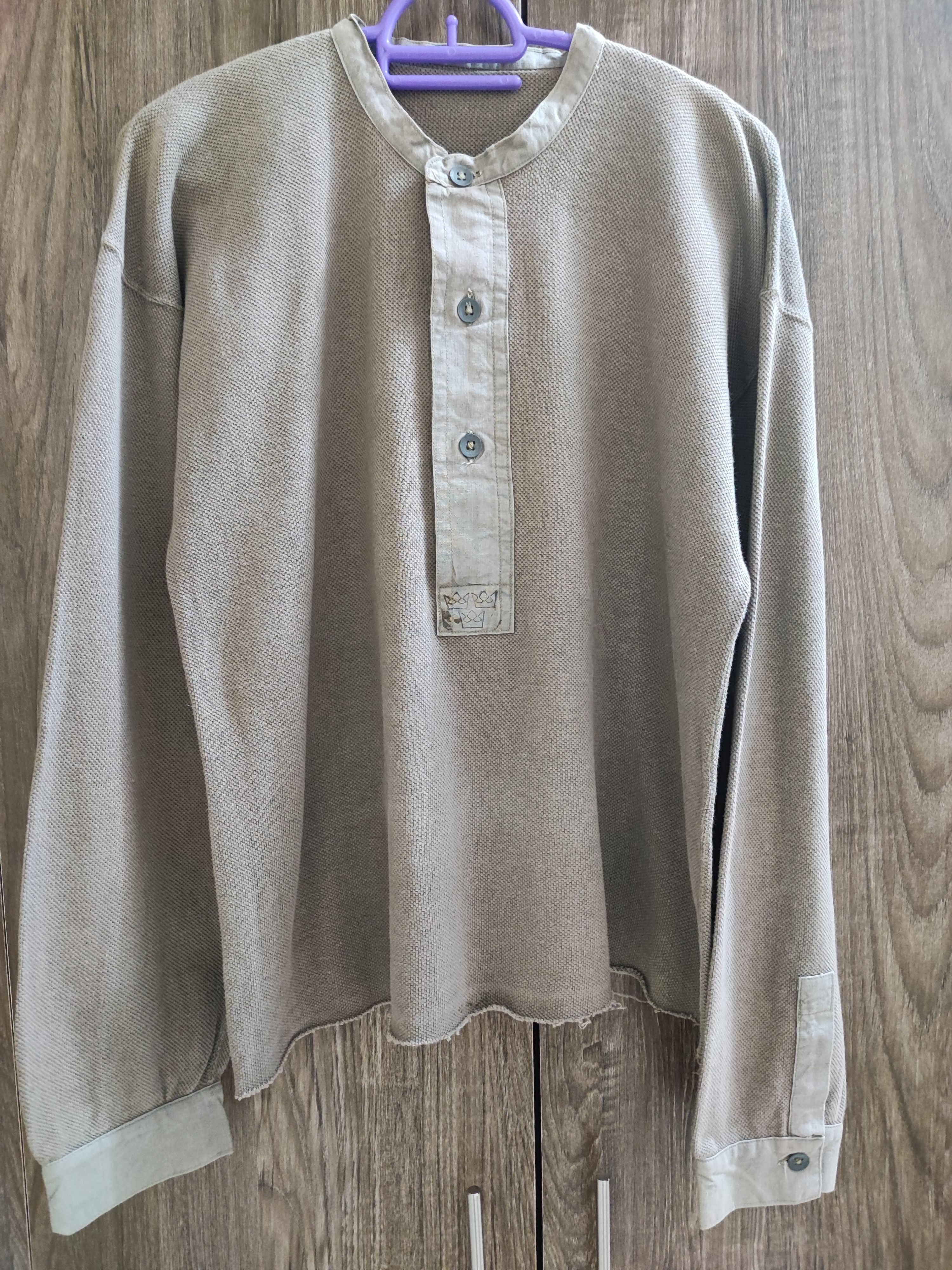Vintage True Vintage 50's Swedish Military M39 Field Henley Shirt Size US M / EU 48-50 / 2 - 1 Thumbnail