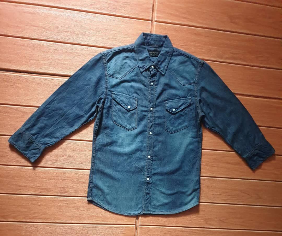 If Six Was Nine 💥3 quater blue colour Nano Uni western shirt Size US S / EU 44-46 / 1 - 6 Thumbnail