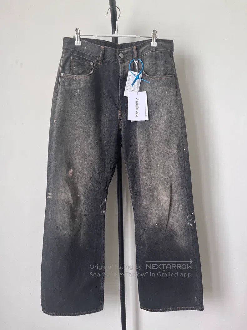 Acne Studios Acne Studios 1981 Washed Low-Rise Wide-Leg Designed Jeans Size US 30 / EU 46 - 1 Thumbnail