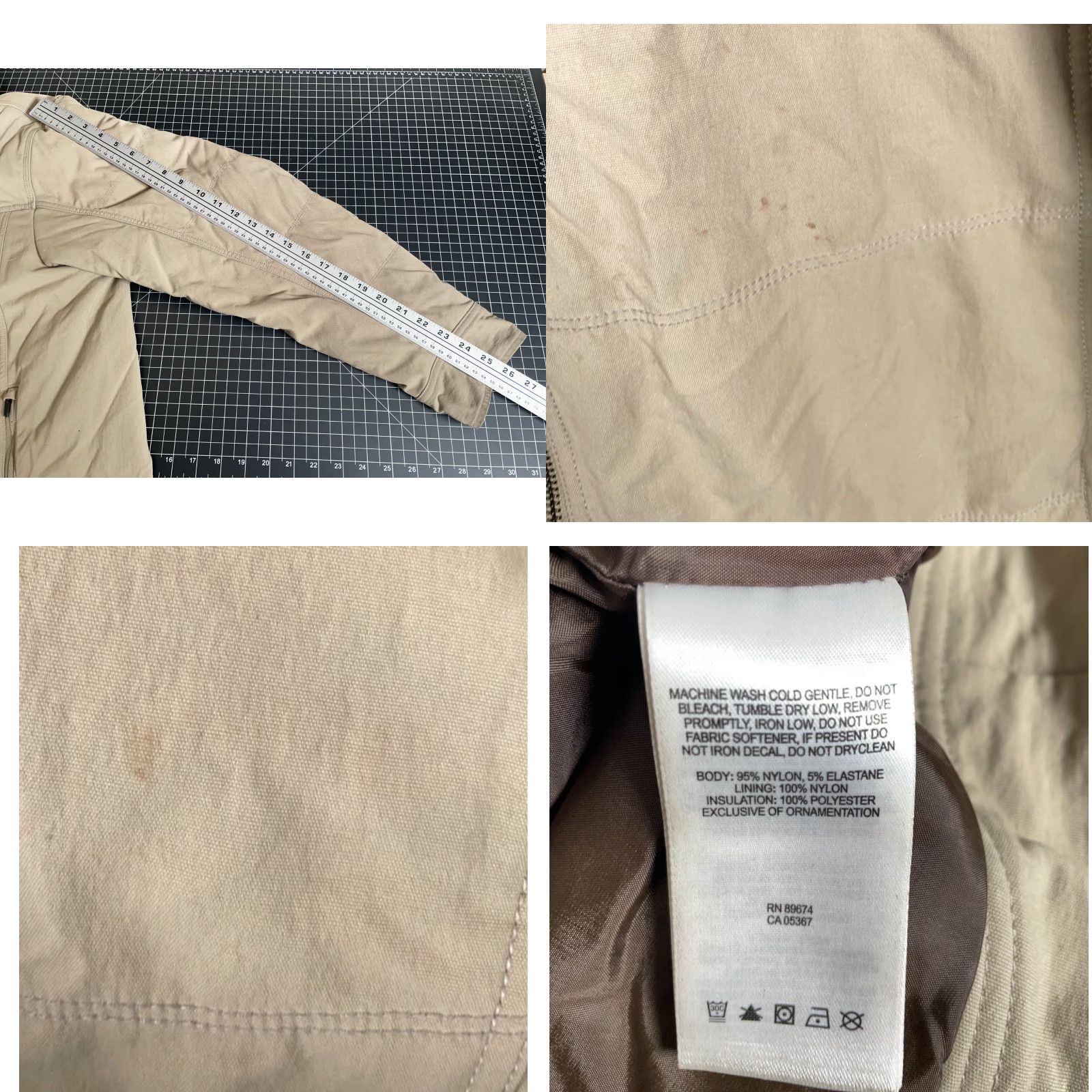 Mountain Hardwear Mountain Hardwear Hooded Zip Up Jacket Men's Large Beige Nylon Insulated Size US L / EU 52-54 / 3 - 8 Thumbnail