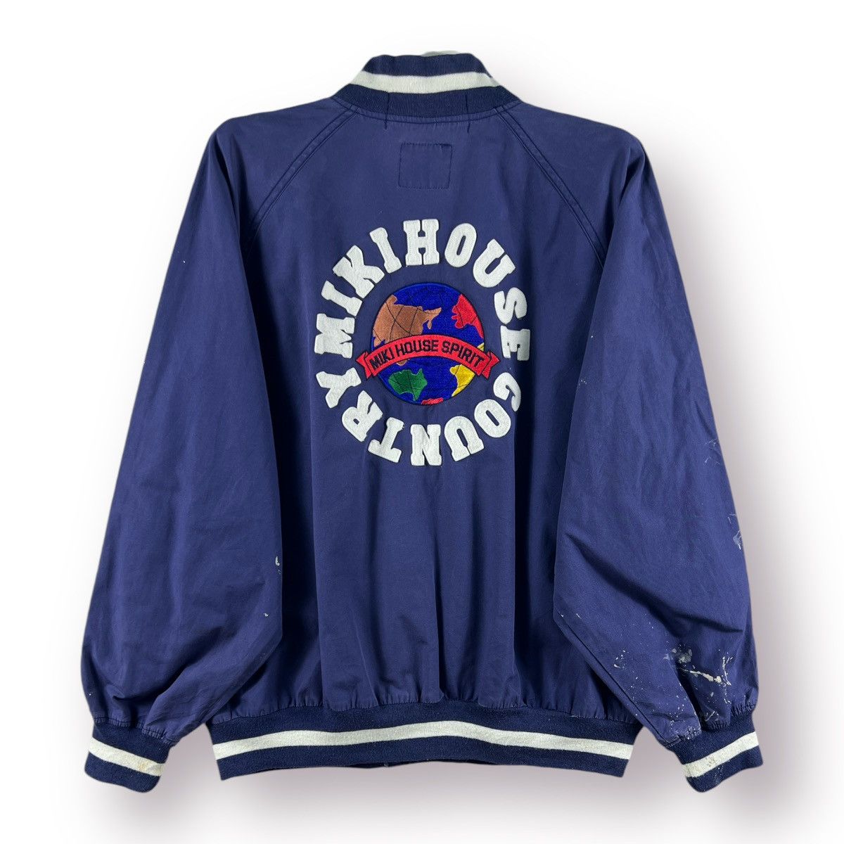 Mickey Inc 🔥 Vintage 90's Miki House Country Distressed Varsity Size US L / EU 52-54 / 3 - 1 Thumbnail