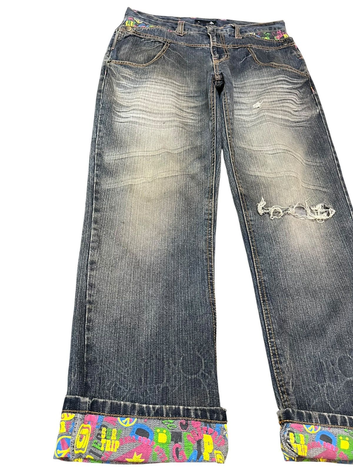 Beauty Beast Vintage Jungle Storm Unique Pocket Surf Style Denim Size US 33 - 5 Thumbnail
