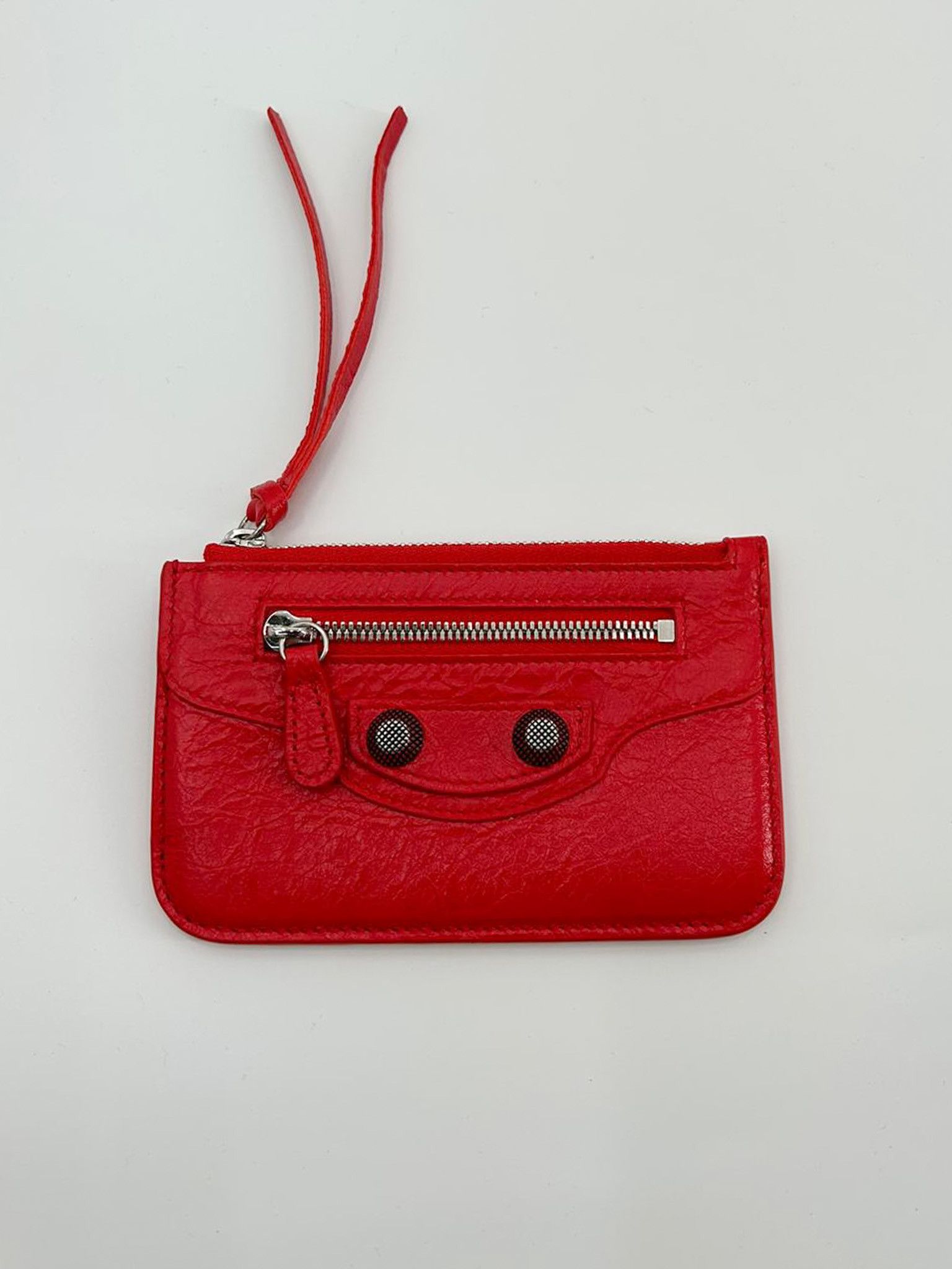 Balenciaga Balenciaga Le Cagole Leather Long Coin Card Holder Red Grailed