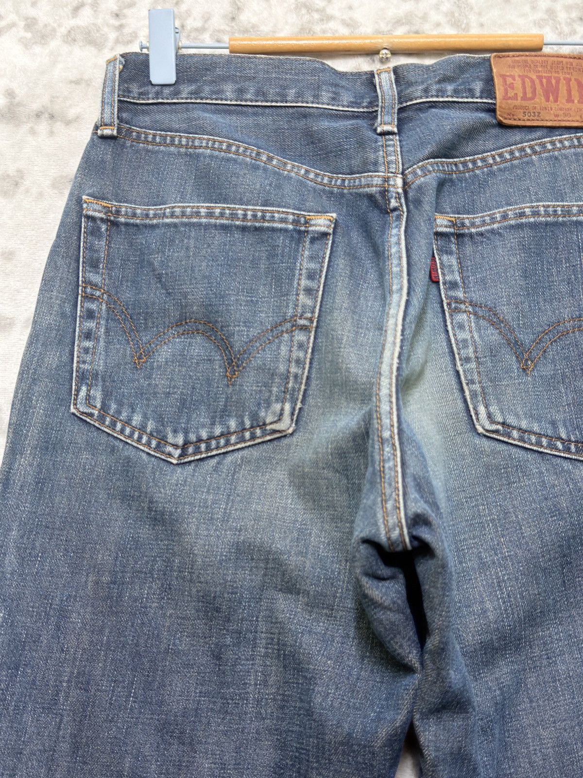 Edwin Vintage Edwin 503 Regular Distressed Fade Japanese Denim Size US 29 - 10 Thumbnail