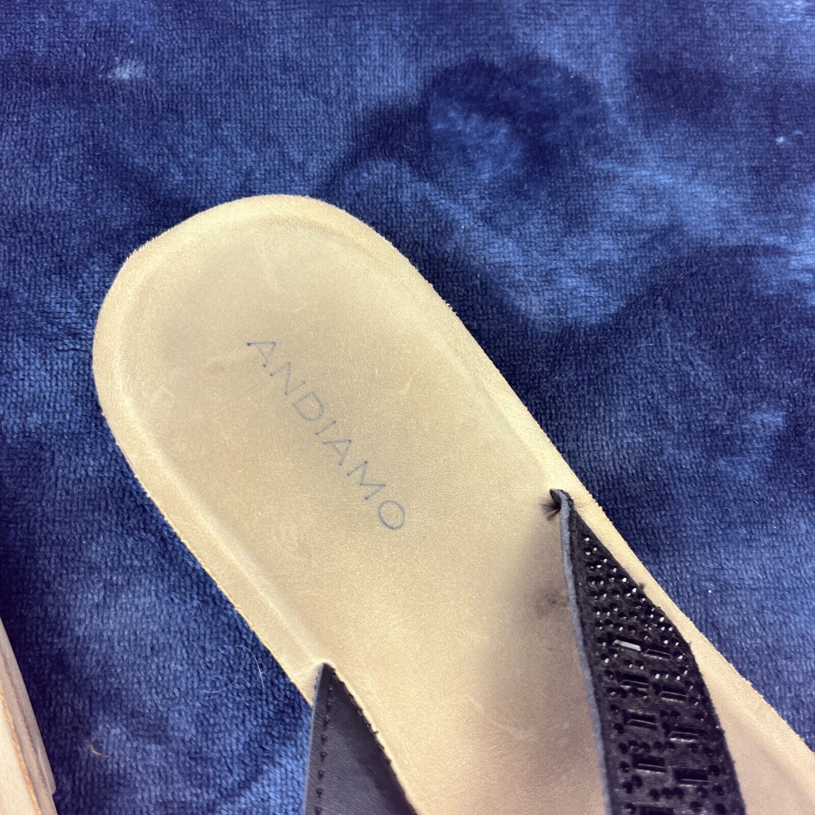 Other Andiamo Amarcellus Black Rhinestones Thong Sandals Womens 11 Size US 11 / IT 41 - 3 Thumbnail