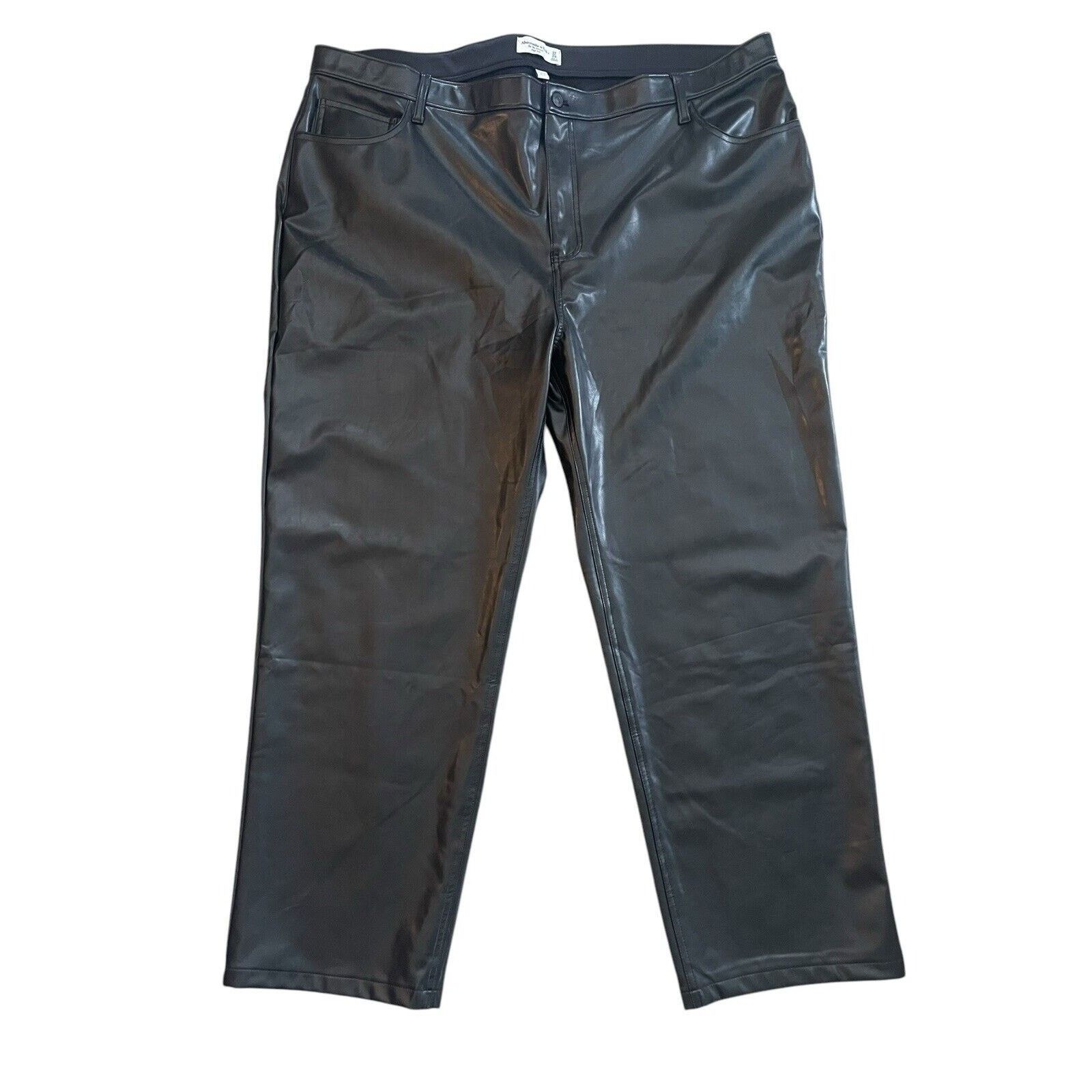 Abercrombie & Fitch Abercrombie & Fitch Pants Straight Vegan Leather 37 3XL Size 37" - 2 Thumbnail