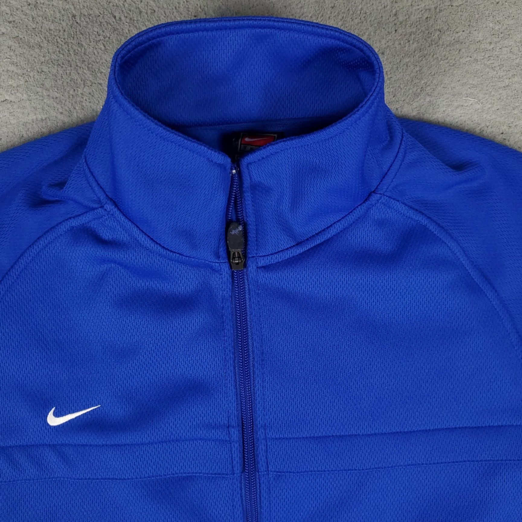 Nike Nike Jacket Mens Large Blue Full Zip Track Sleeve Long Solid Sports Baseball Football Golf Running & Jogging Walking Modern Classic American Size US L / EU 52-54 / 3 - 2 Thumbnail