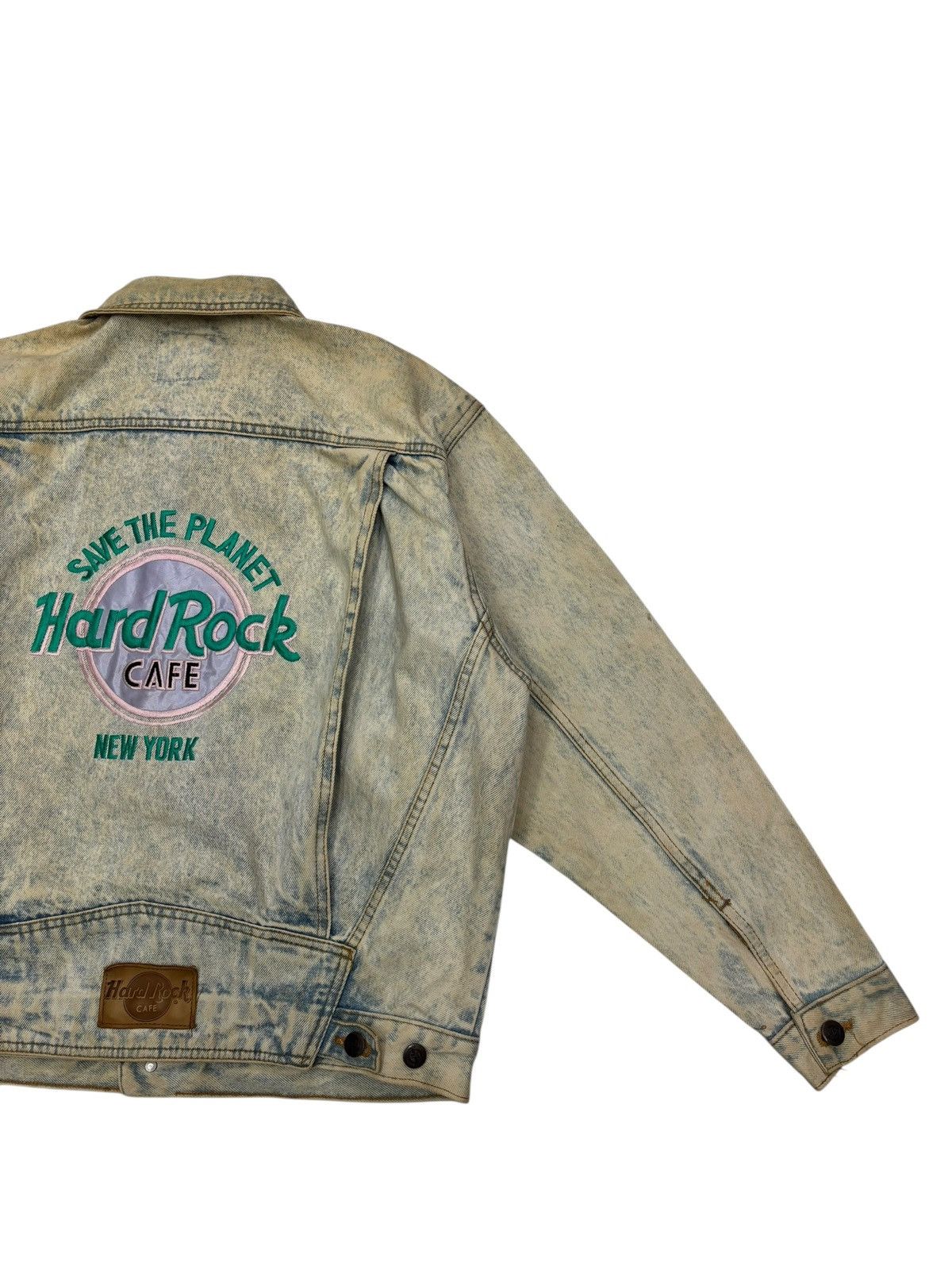 Hard Rock Cafe 🔥VINTAGE HARD ROCK CAFE NEW YORK ACID MUD WASH DENIM JACKET Size US M / EU 48-50 / 2 - 9 Thumbnail