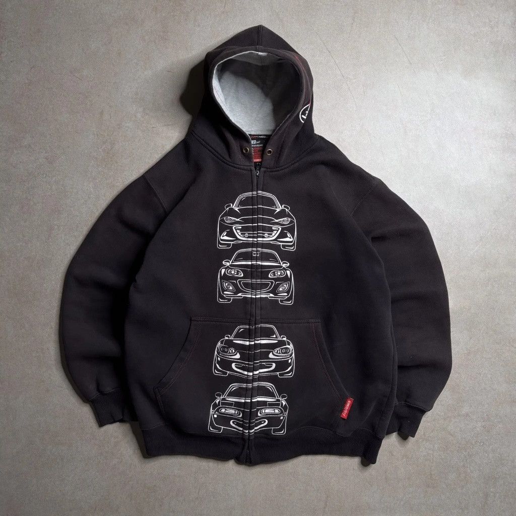 The Unbranded Brand Vintage Mazda MX-5 Miata Zip-Up Hoodie - L Size US L / EU 52-54 / 3 - 1 Thumbnail