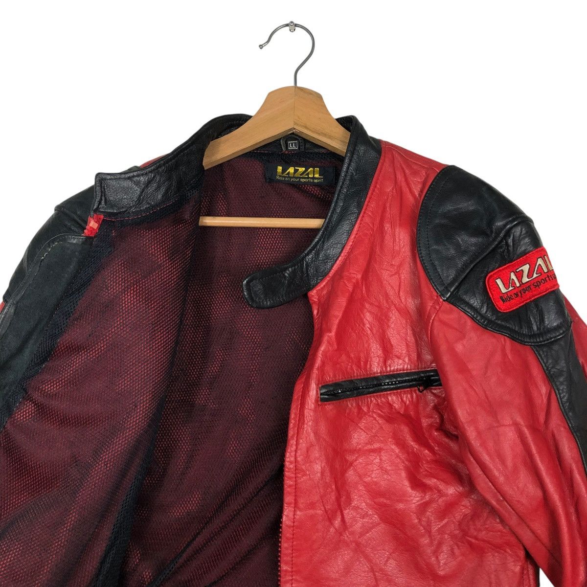 Kadoya 🔥VINTAGE CROPPED BIKER LEATHER JACKET LAZAL MOTORCROSS Size US L / EU 52-54 / 3 - 14 Thumbnail