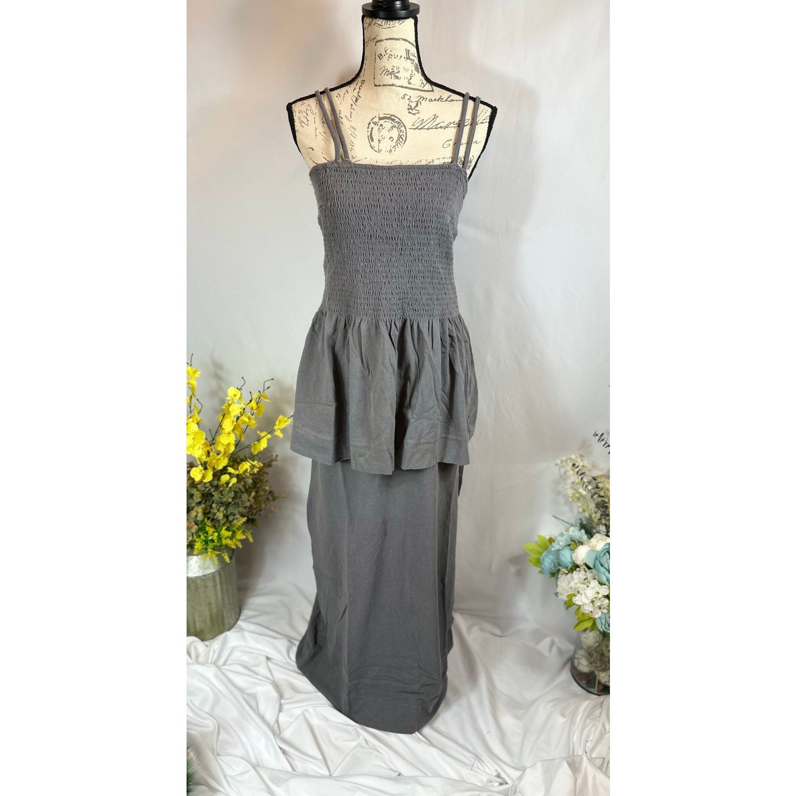 Free People Free People Goldie Skirt Set Elastic Bodice Smoked Pearls S Size 26" / US 2 / IT 38 - 9 Thumbnail