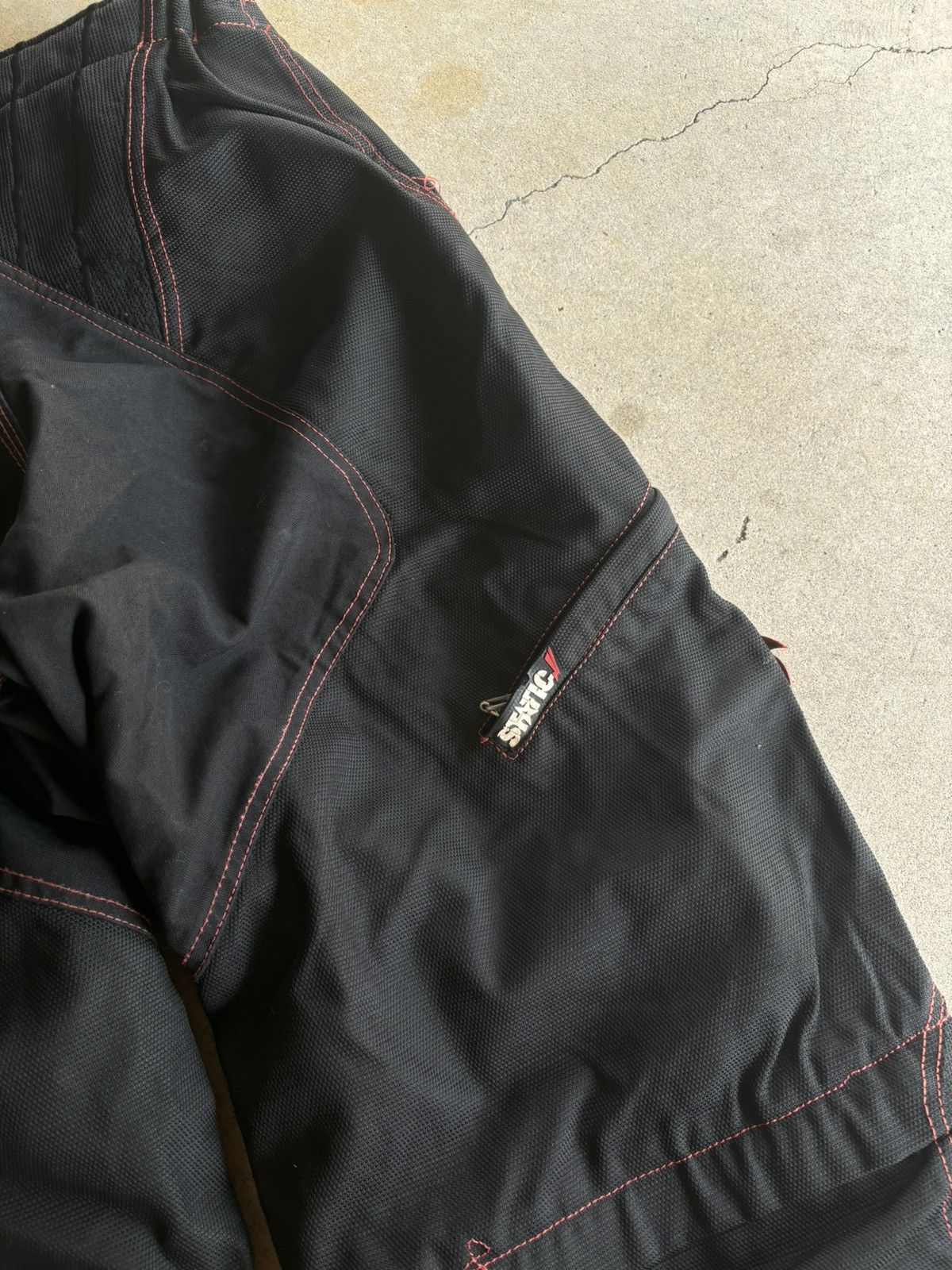 Vintage Crazy Thor Motocross Wide Leg Thick Red Accent Black Pants Size US 30 / EU 46 - 4 Thumbnail