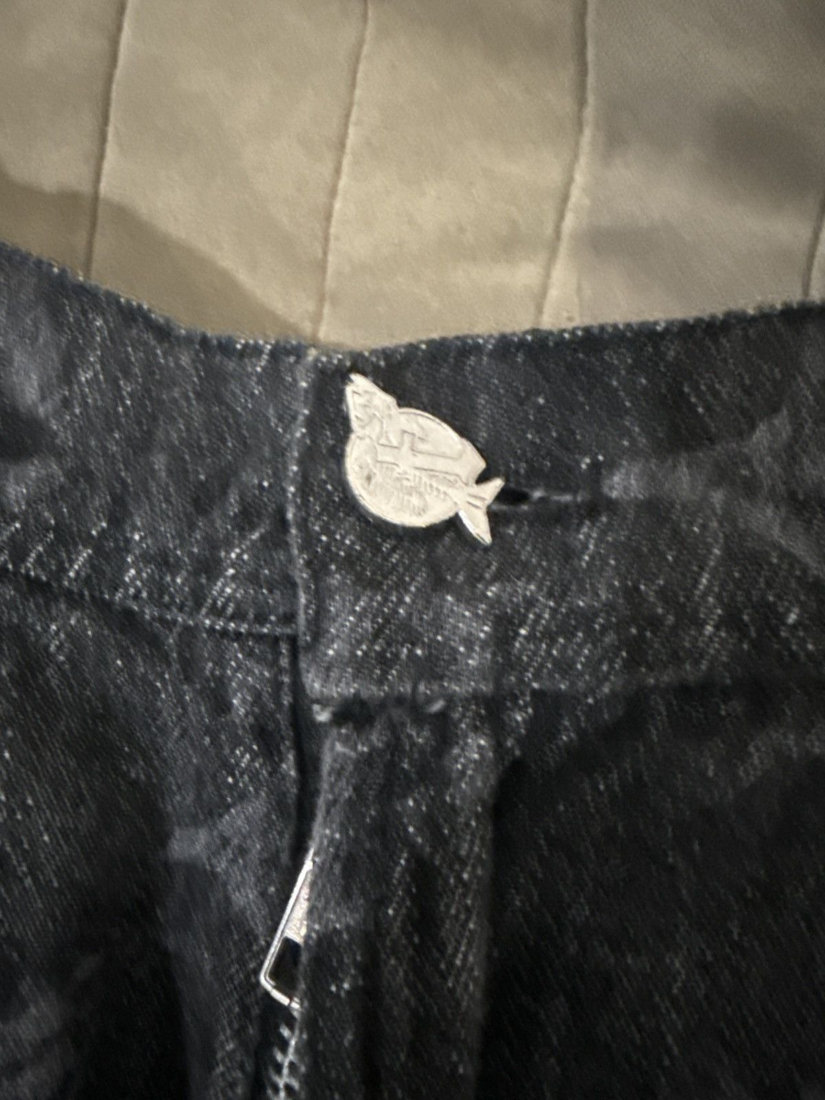 FUCT × Fuck The Population Fishingforscale black logo denim Size US 32 / EU 48 - 3 Thumbnail