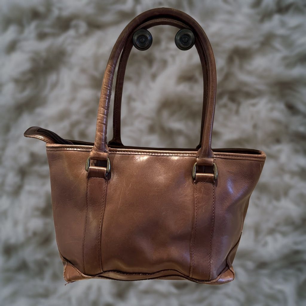 Vintage VINTAGE LL BEAN BROWN LEATHER SHOULDER TOTE MEDIUM DOUBLE HANDLE BAG Size ONE SIZE - 1 Thumbnail