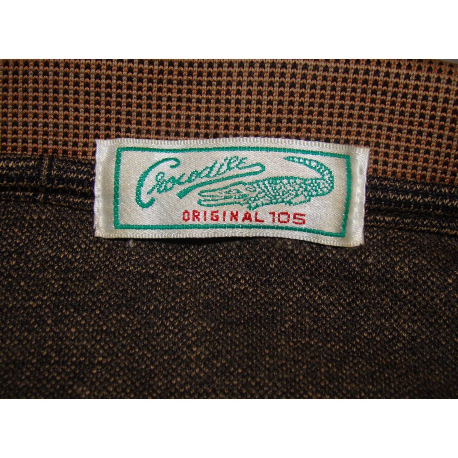 Vintage VINTAGE Crocodile 105 Men’s Medium Brown Plaid Long Sleeve Polo Shirt Size US M / EU 48-50 / 2 - 3 Thumbnail