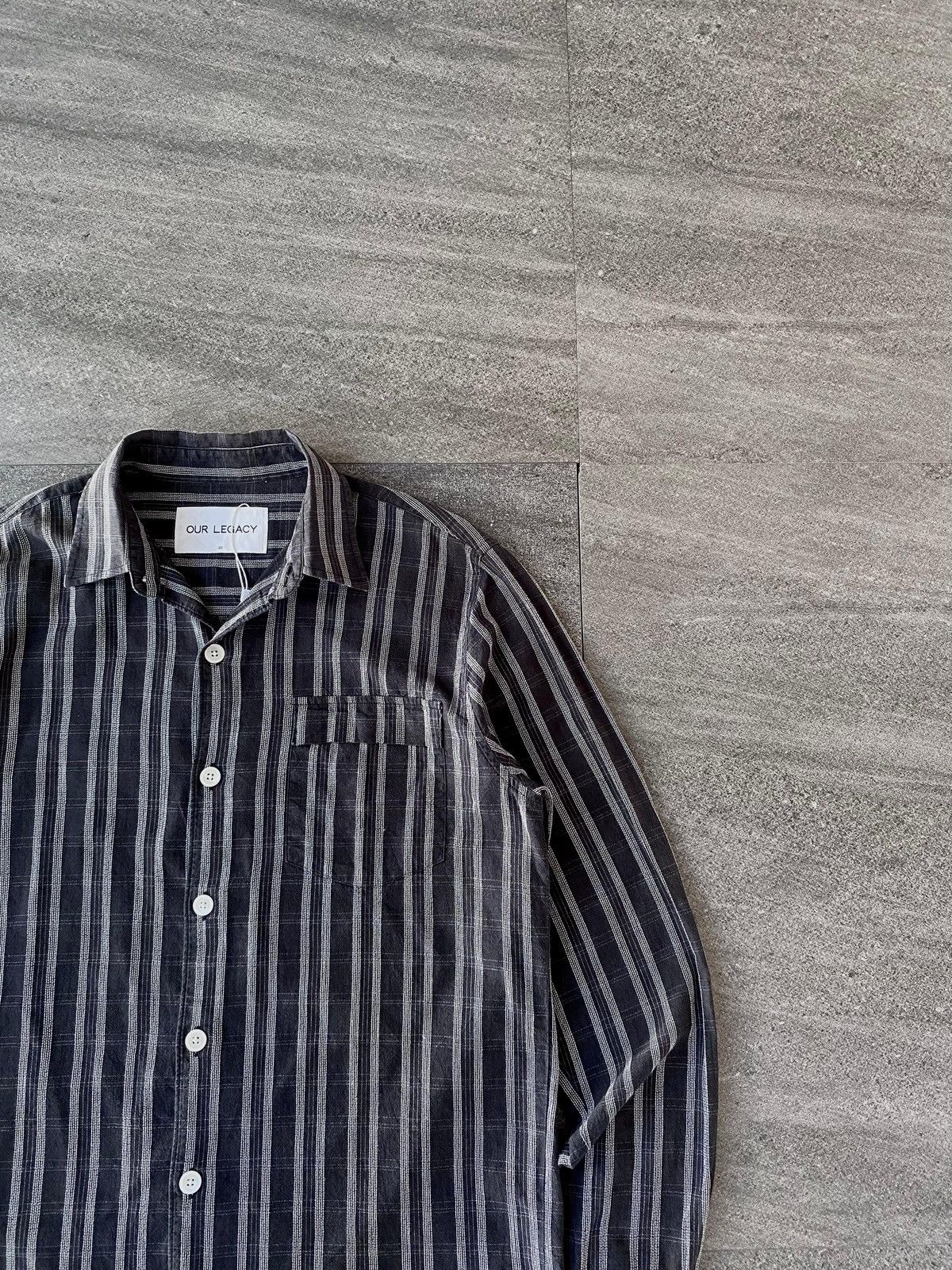 Our Legacy FREE TAX! Cropped Striped Ls Shirts Size US S / EU 44-46 / 1 - 2 Thumbnail