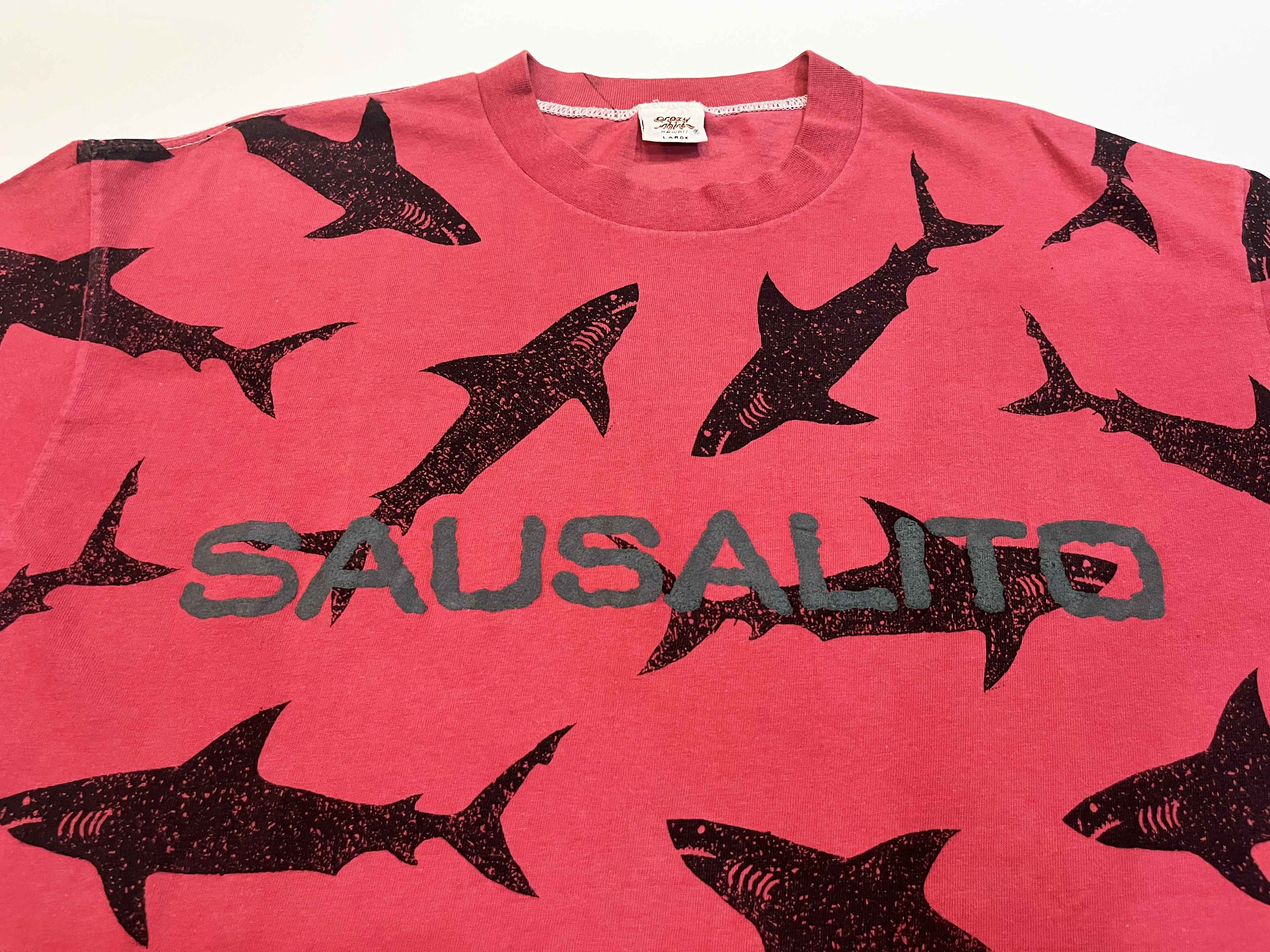 Vintage Vintage Crazy Shirt Sausalito Sharks Surf AOP T-Shirt Size US L / EU 52-54 / 3 - 2 Thumbnail