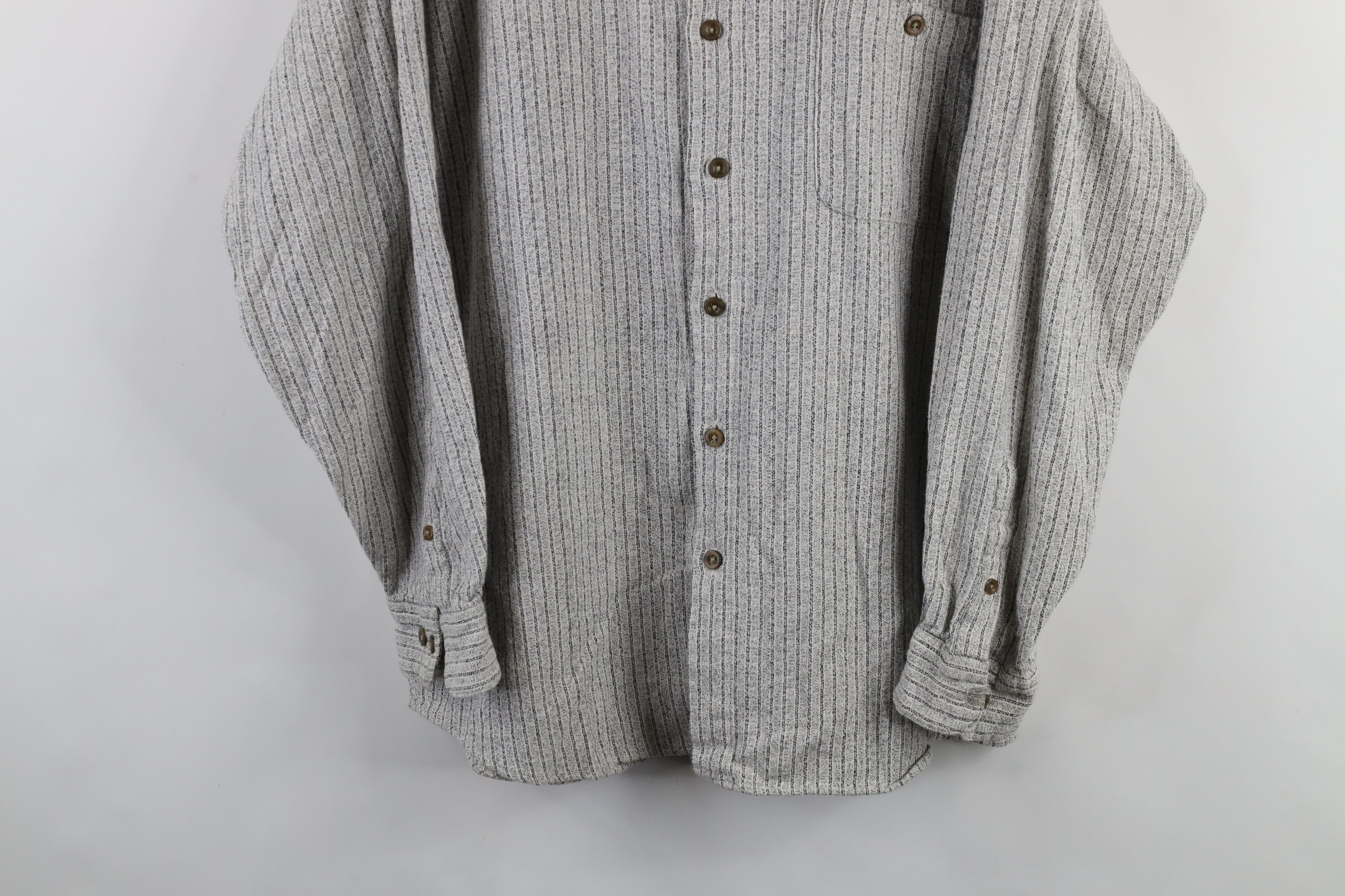 Pierre Cardin × Vintage Vintage 90s Pierre Cardin Flannel Band Collar Button Shirt Size US L / EU 52-54 / 3 - 3 Thumbnail
