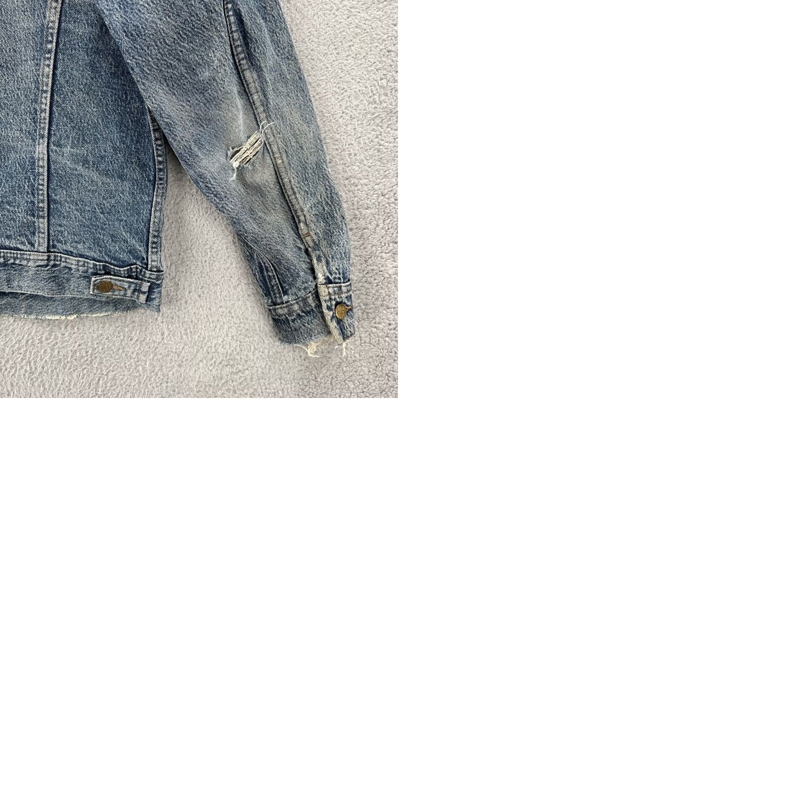 Lee VINTAGE Lee Riders M.R. Adult Medium PATD-153438 Made In USA Distressed Denim Jacket Rockabilly Blue Men Size US M / EU 48-50 / 2 - 12 Thumbnail