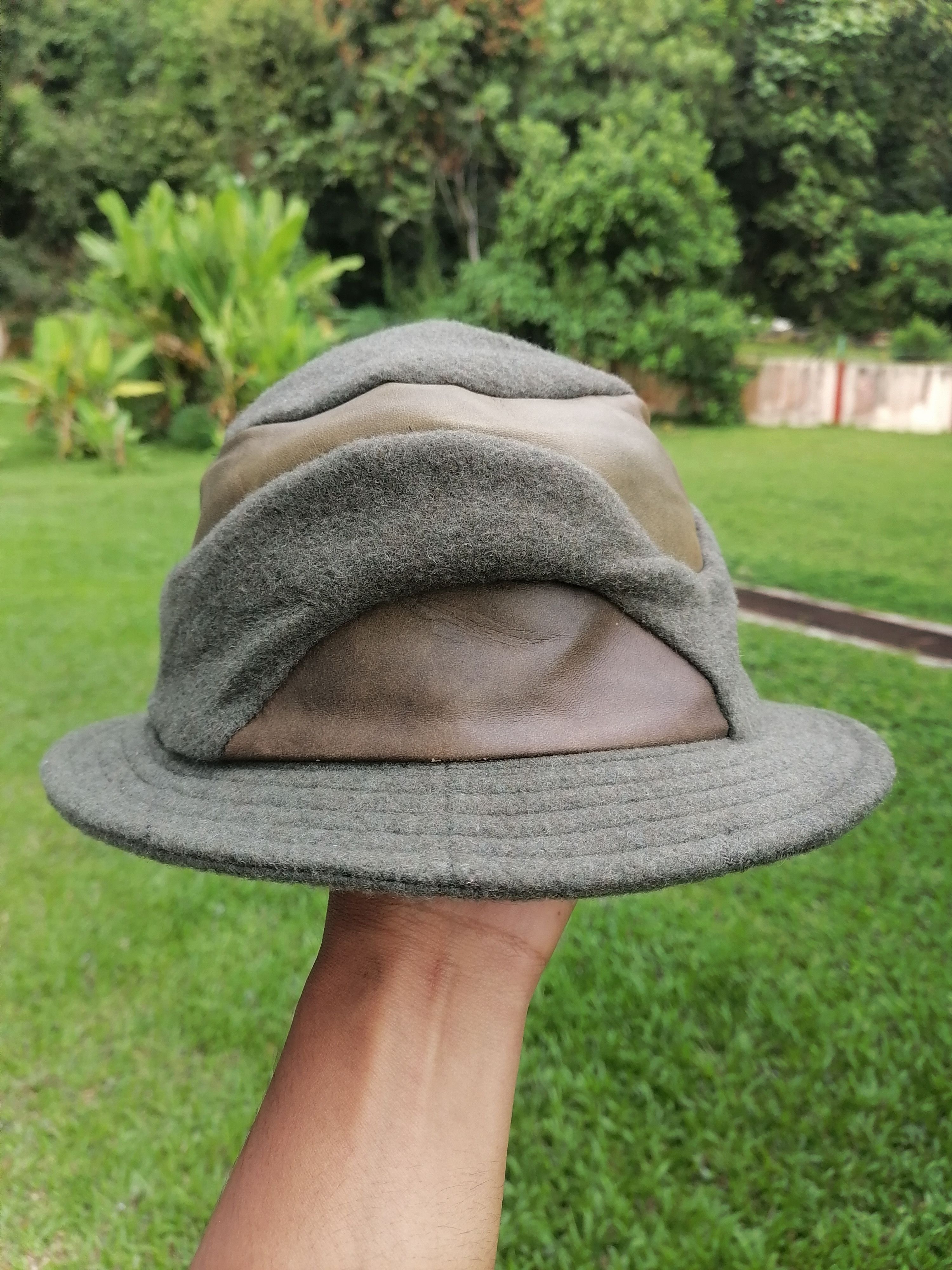 CA4LA × Designer × Japanese Brand Ca4la Wool Leather Hat Size ONE SIZE - 3 Thumbnail