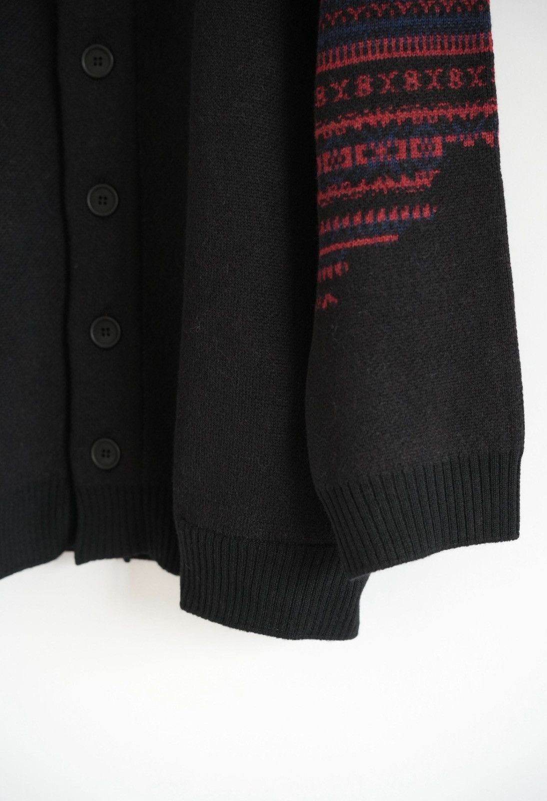 Yohji Yamamoto Yohji Yamamoto 24aw Black & Red Striped Cardigan K4 Size US L / EU 52-54 / 3 - 5 Thumbnail